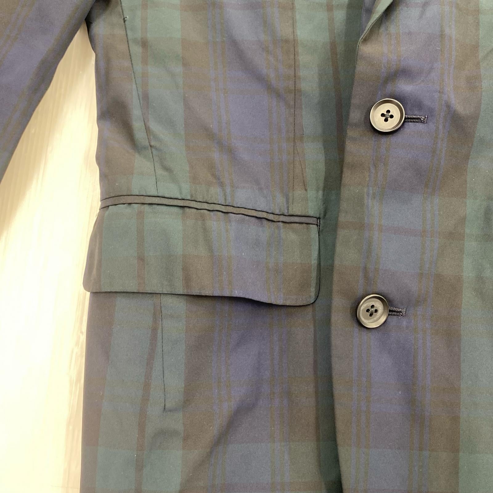 ジャケット kolor PERPETUAL ポリテーラードジャケット チェック柄 ネイビー size3 3 ネイビー