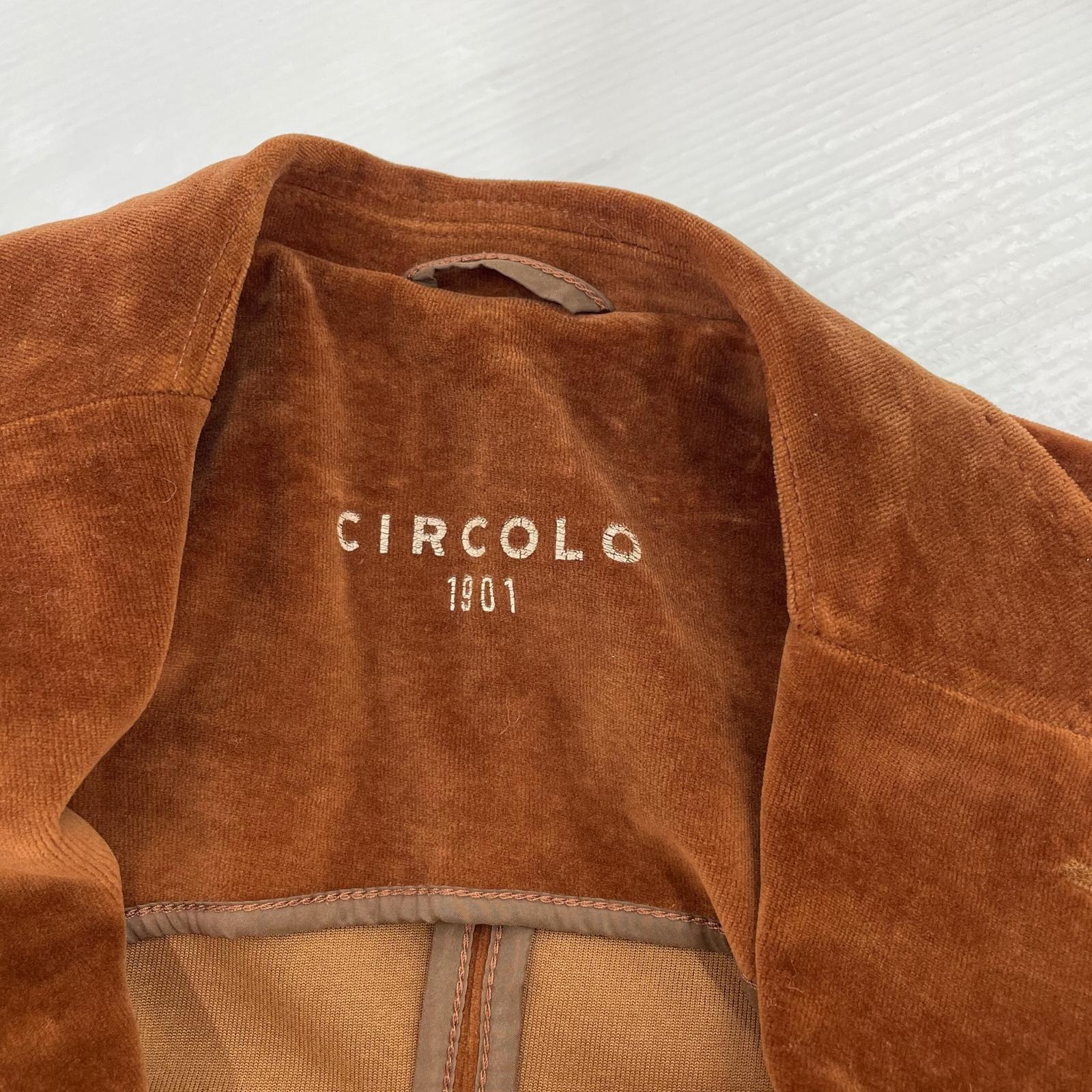 テーラードジャケット CIRCOLO1901 ベロア ブラウン (48) ブラウン