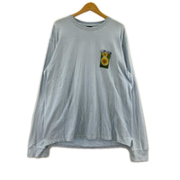 長袖Ｔシャツ STUSSY L/S flower print tee L 水色 L