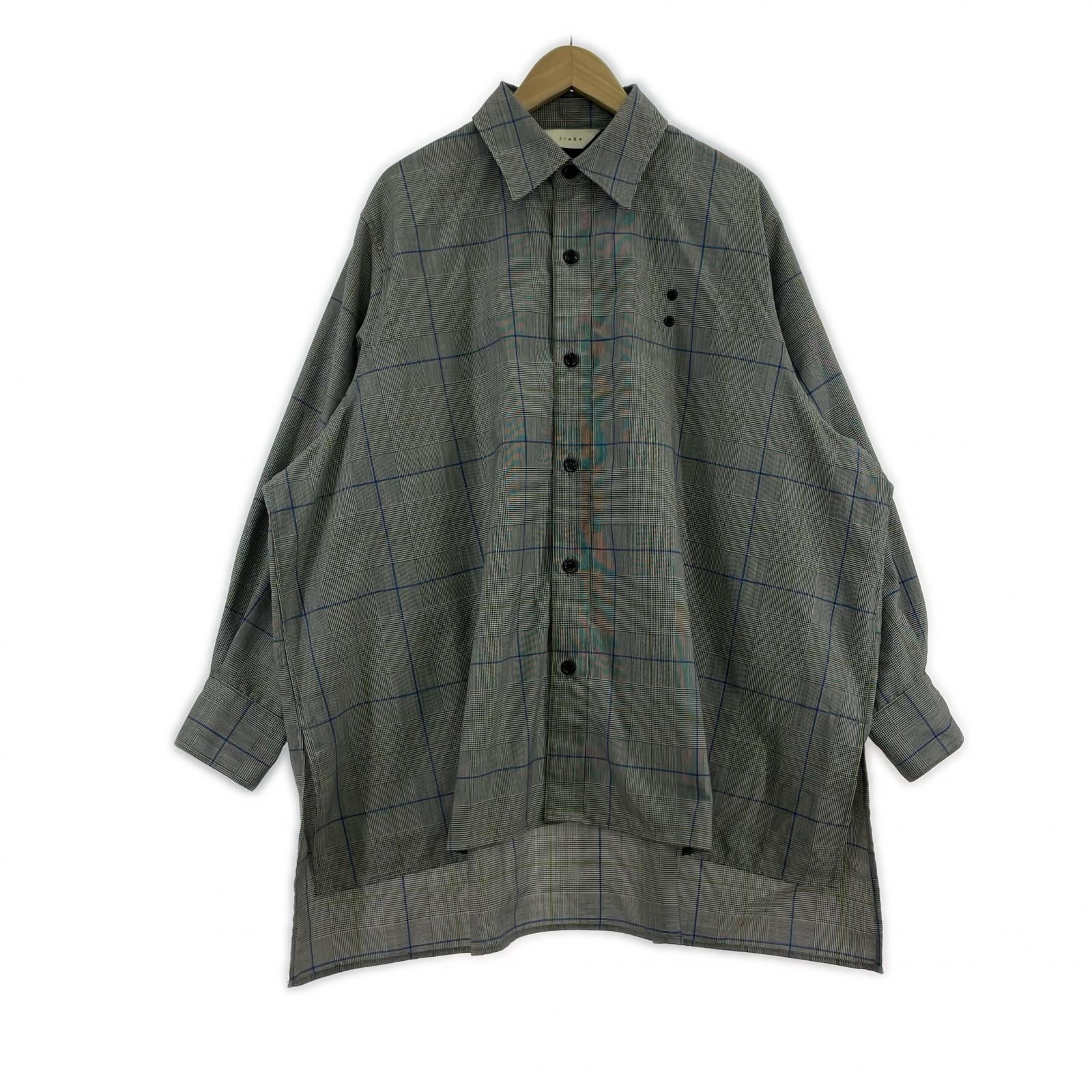 ジャケット CHECK LONG SHIRT/ウール/GRY (1) 1 グレー