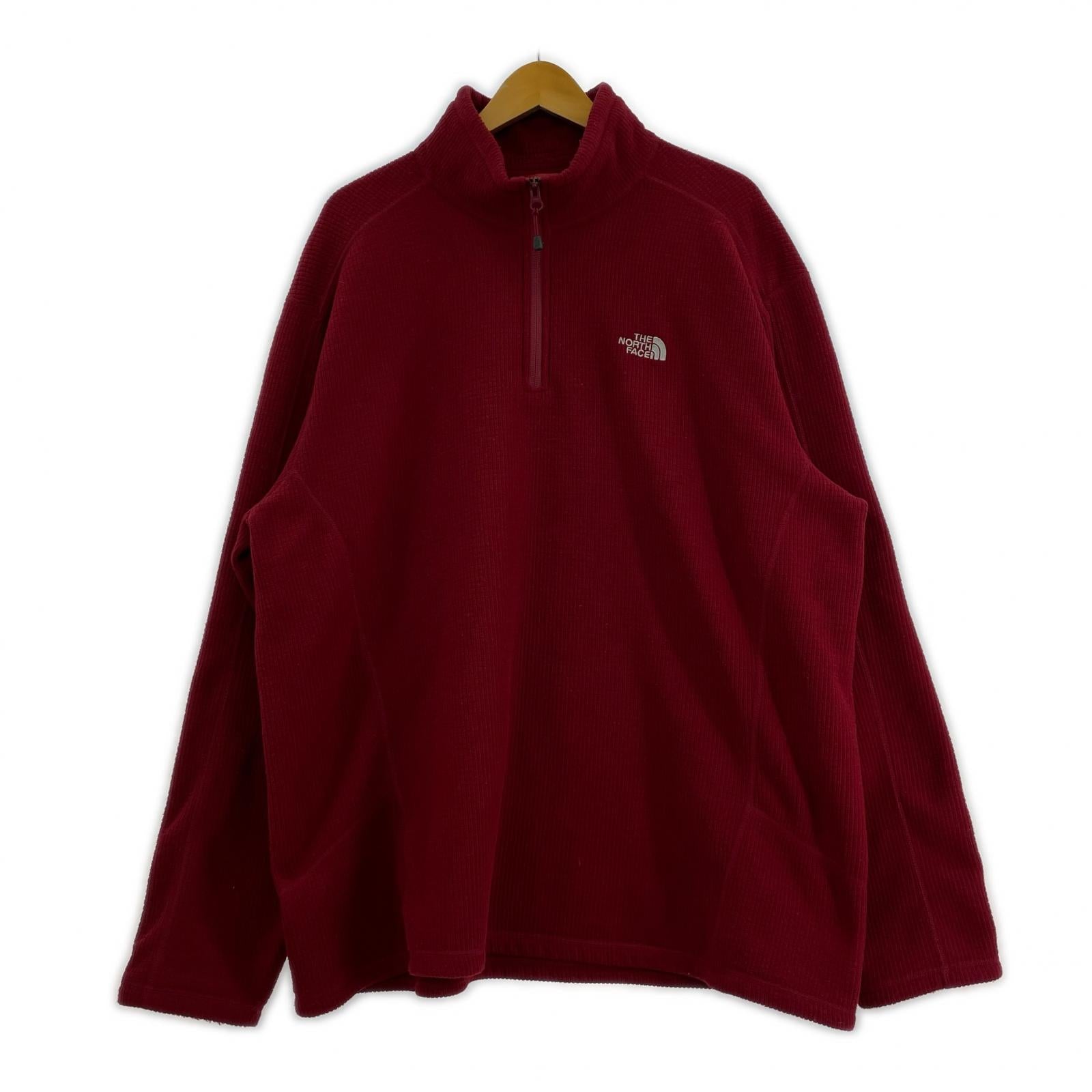 スウェット ハーフジップ 赤 (XXL)