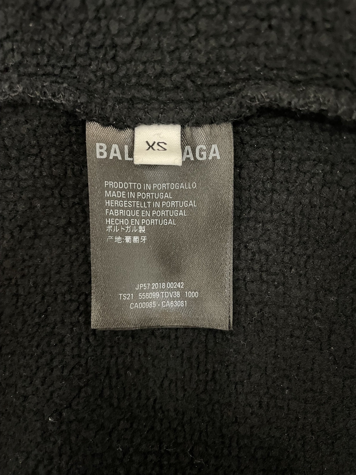 BALENCIAGA 19SS SPEED HUNTERS ZIP UP HOODIE XS 黒