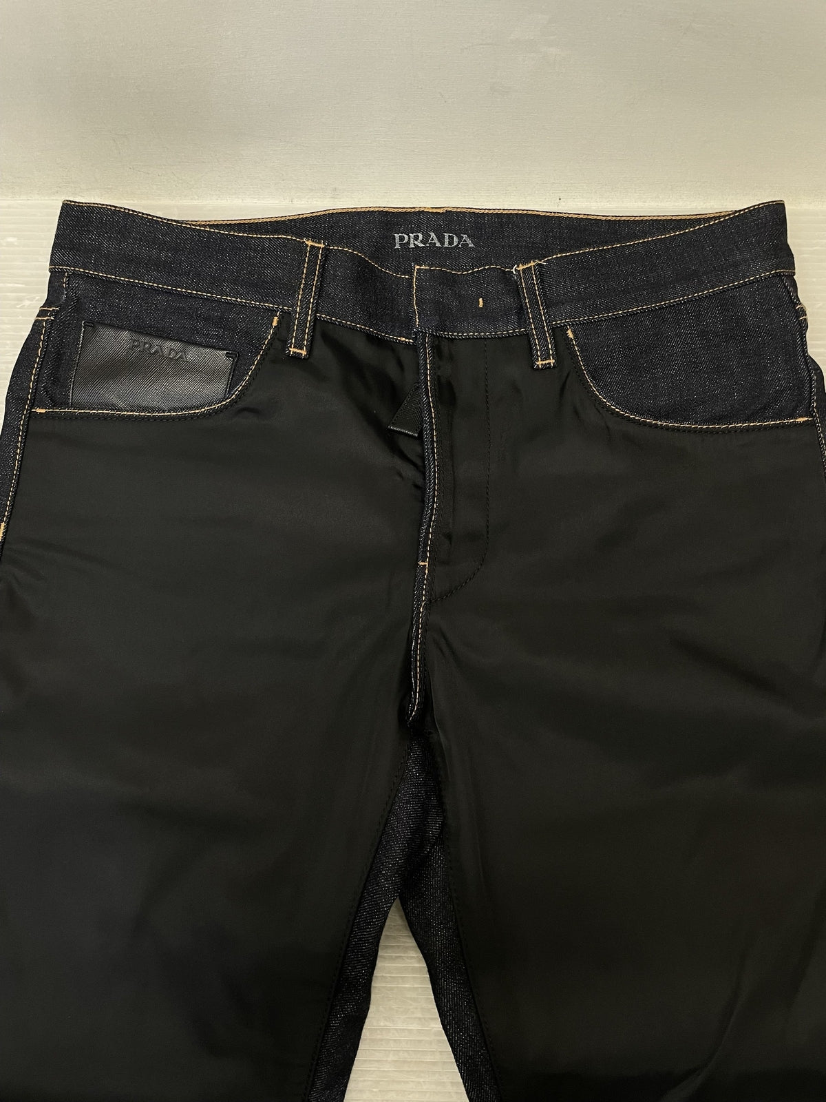 PRADA 09SS ナイロンドッキングデニムパンツ 30