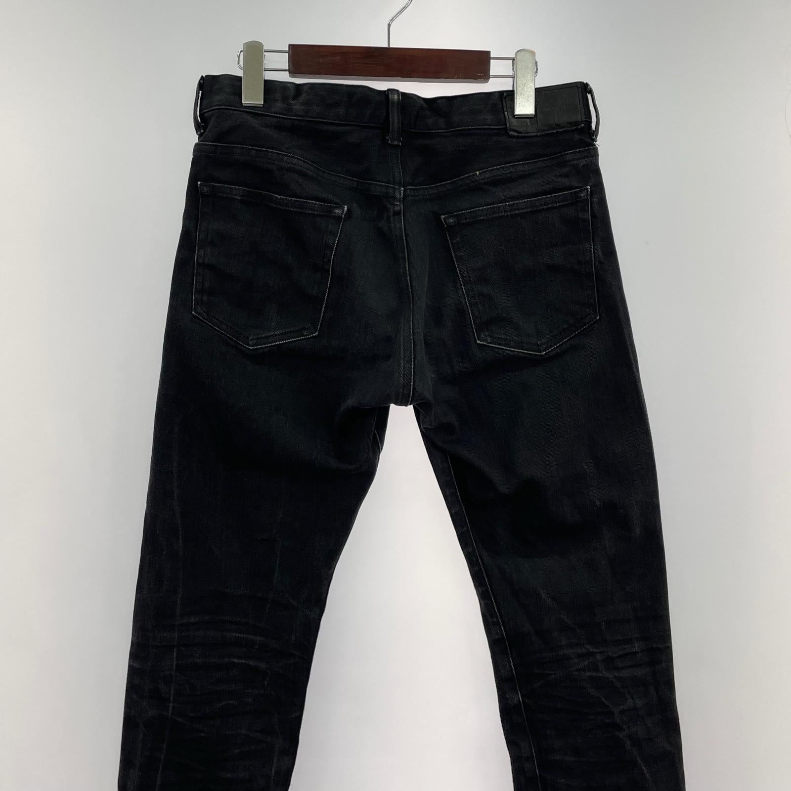 デニムパンツ RIGID DENIM TAPERED PANTS 黒 (W32) 46 ブラック