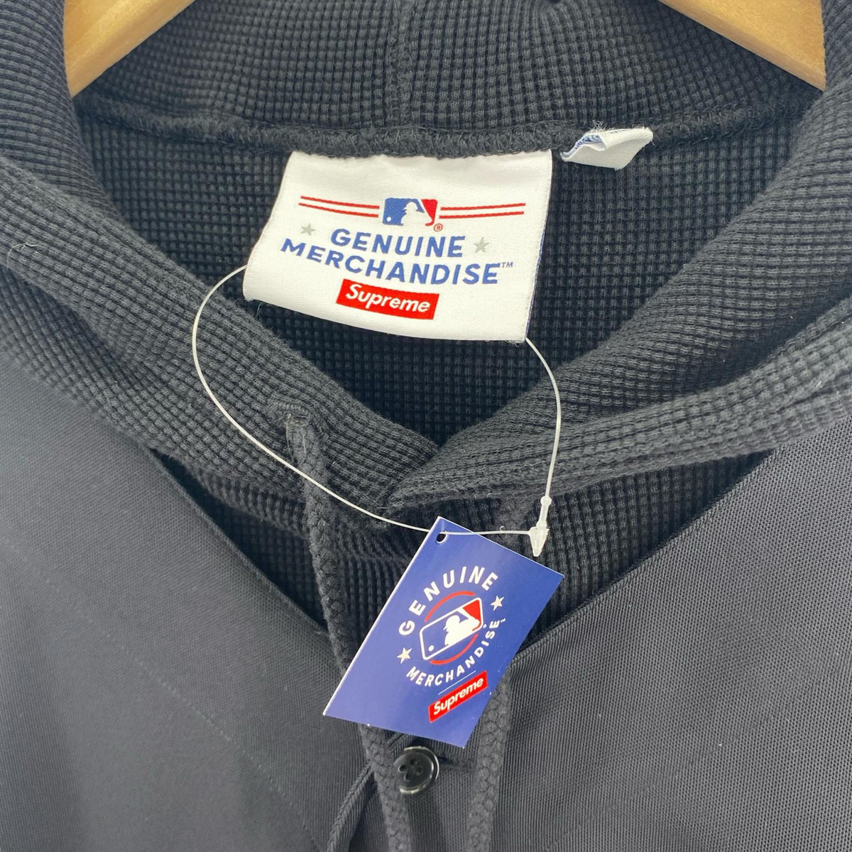 長袖シャツ Supreme 25AW Hooded Baseball Jersey White Sox XXL 黒 ブラック
