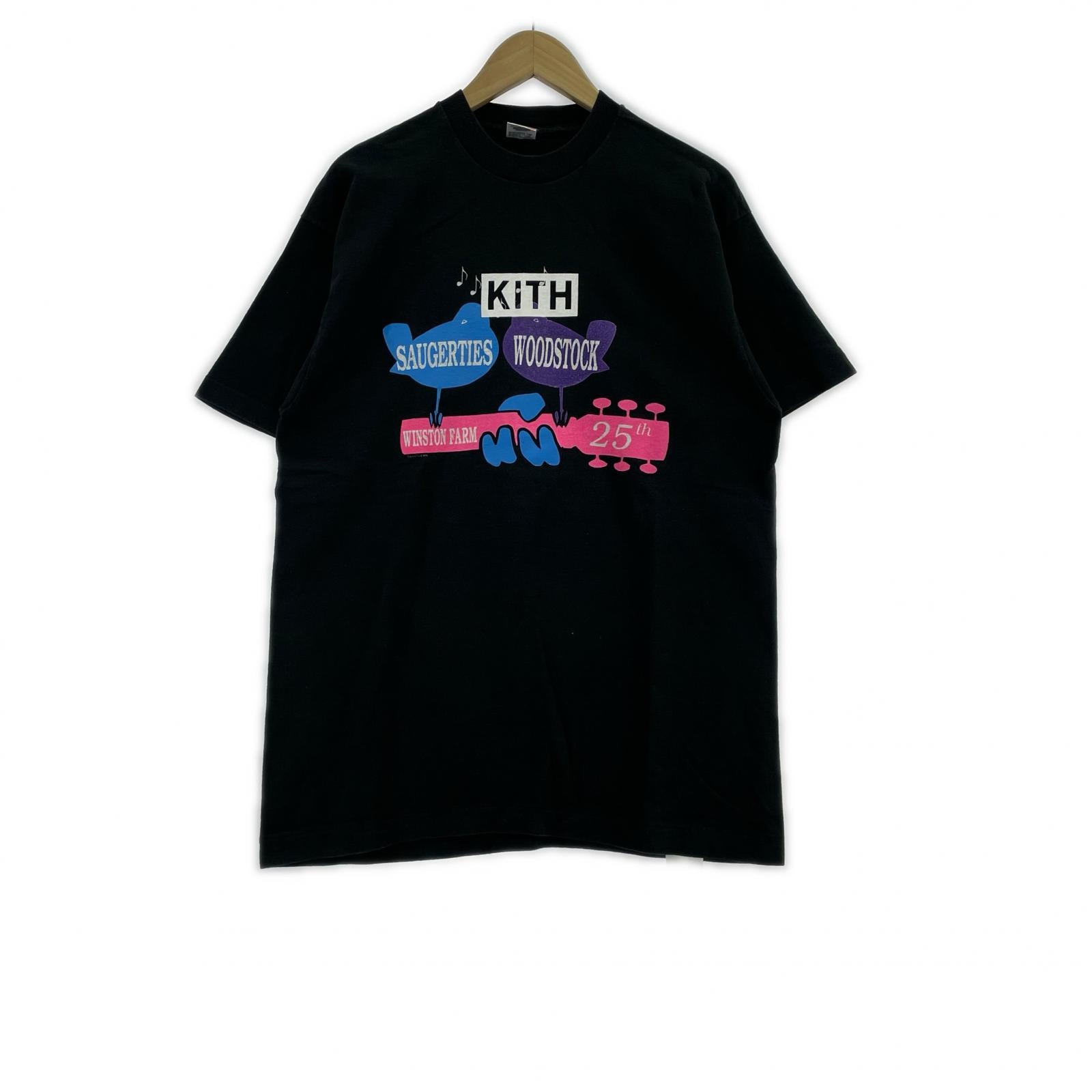 半袖Ｔシャツ KITH VINTAGE WOODSTOCK 2025 プリントTee L 黒 L ブラック