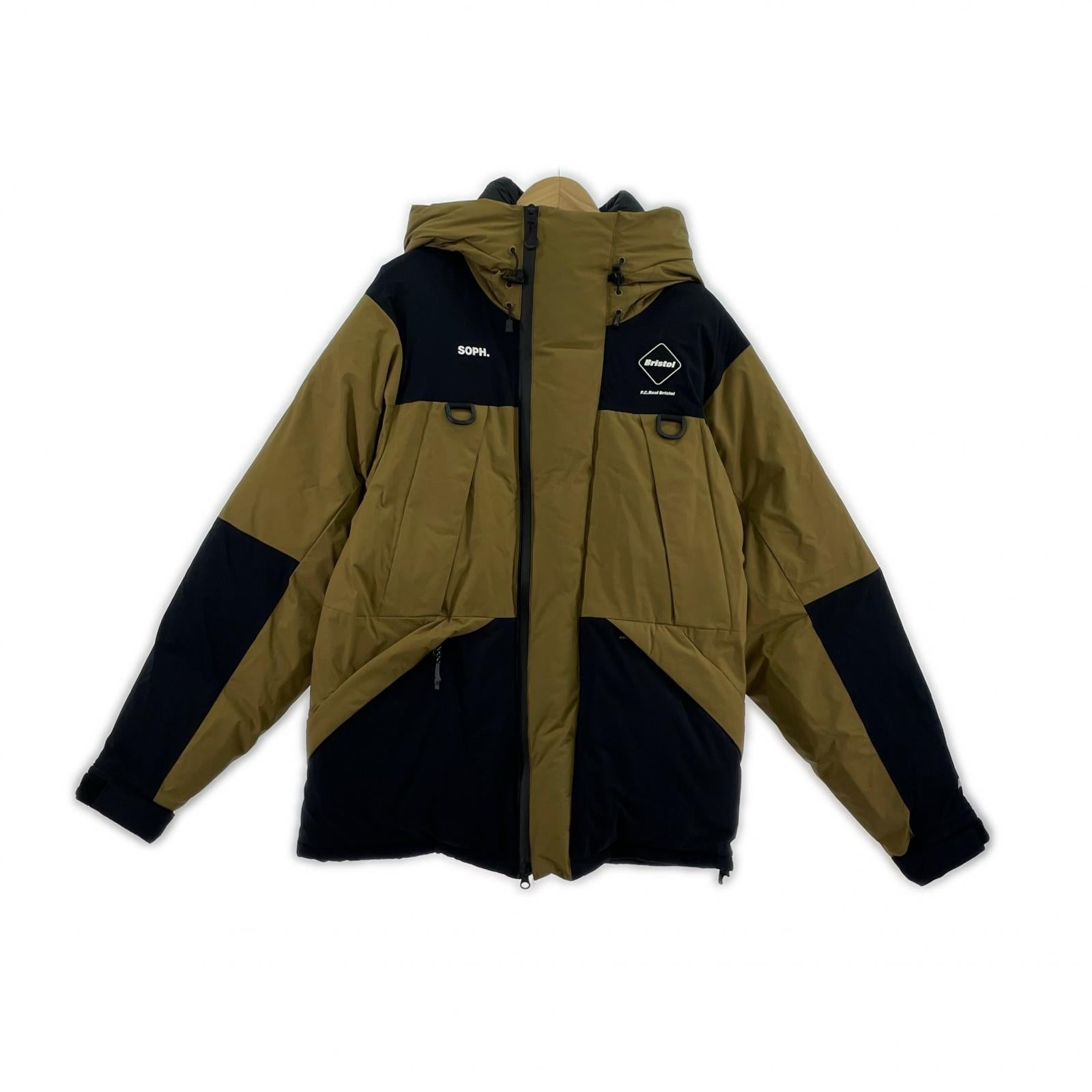 ダウンジャケット FCRB DOWN BENCH PARKA L カーキ