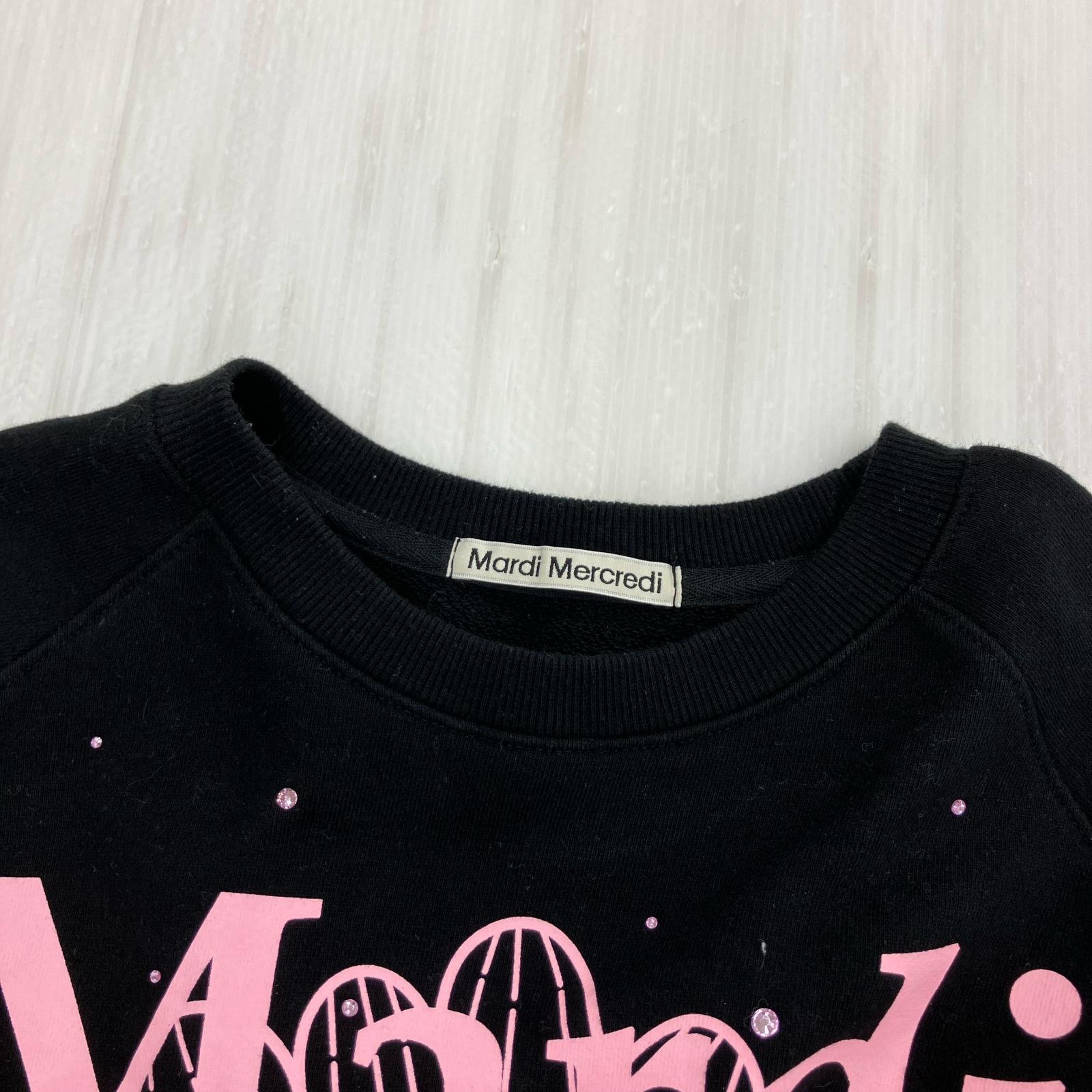 スウェット SWEATSHIRT FLOWERMARDI STONE EMBELLISHED ブラック