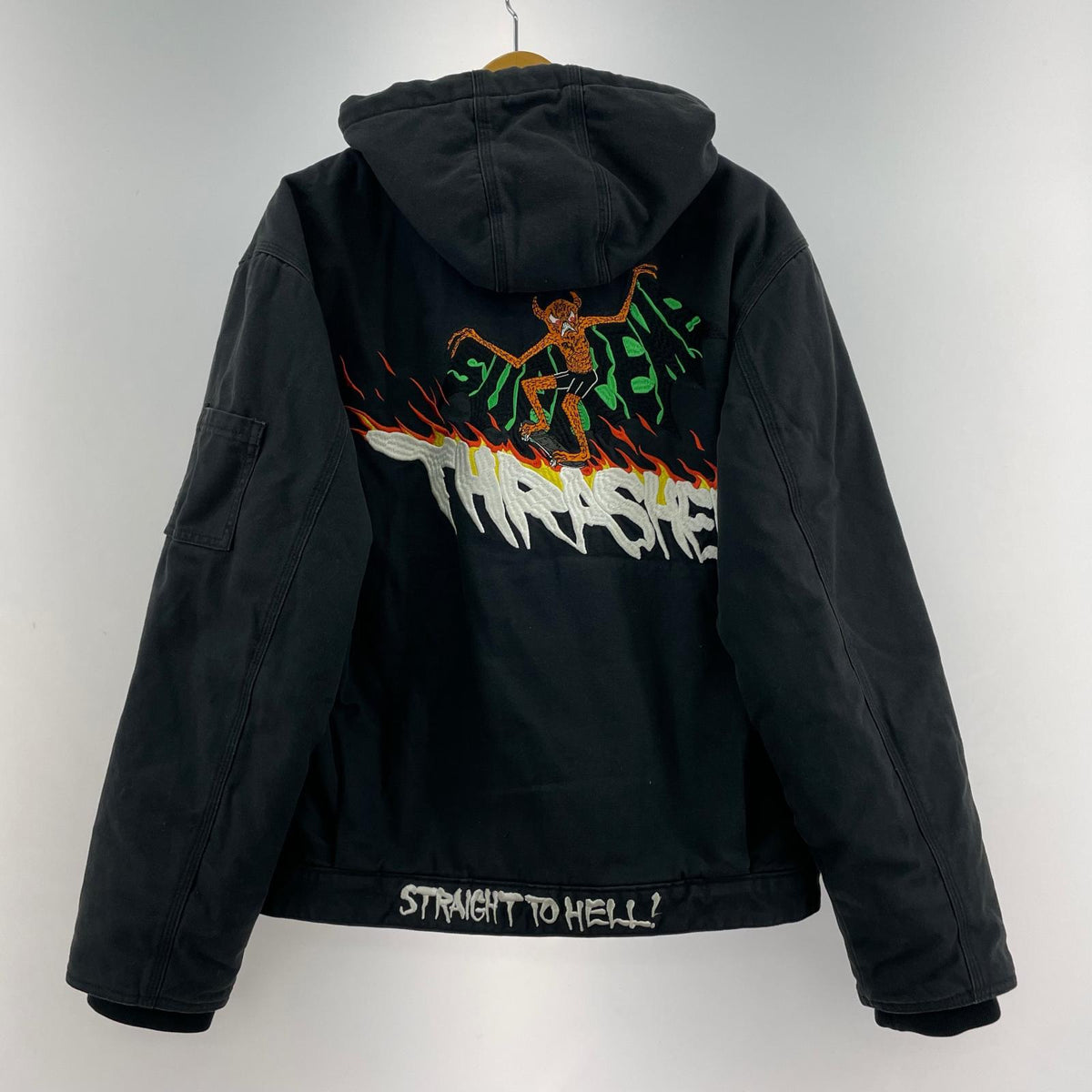 ジャケット THRASHER ダブルネーム ワーク ブラック/M M ブラック
