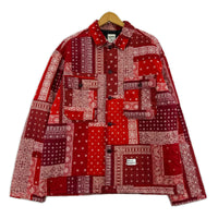 長袖シャツ L/S BANDANA CPO SHIRT JACKET レッド