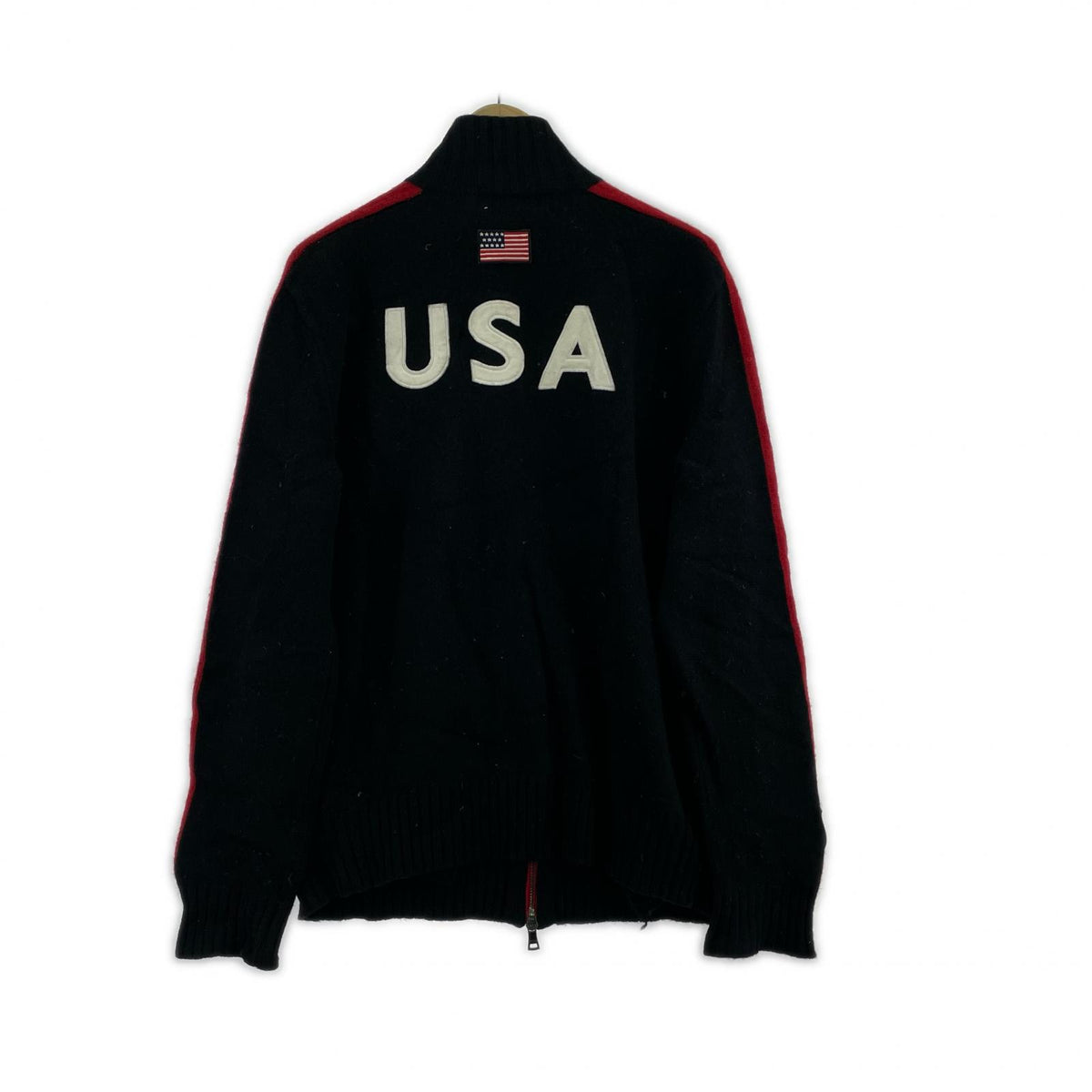 ニット POLO RALPH LAUREN ﾋﾞｯｸﾞﾎﾟﾆｰ ﾄﾞﾗｲﾊﾞｰｽﾞﾆｯﾄ ブラック