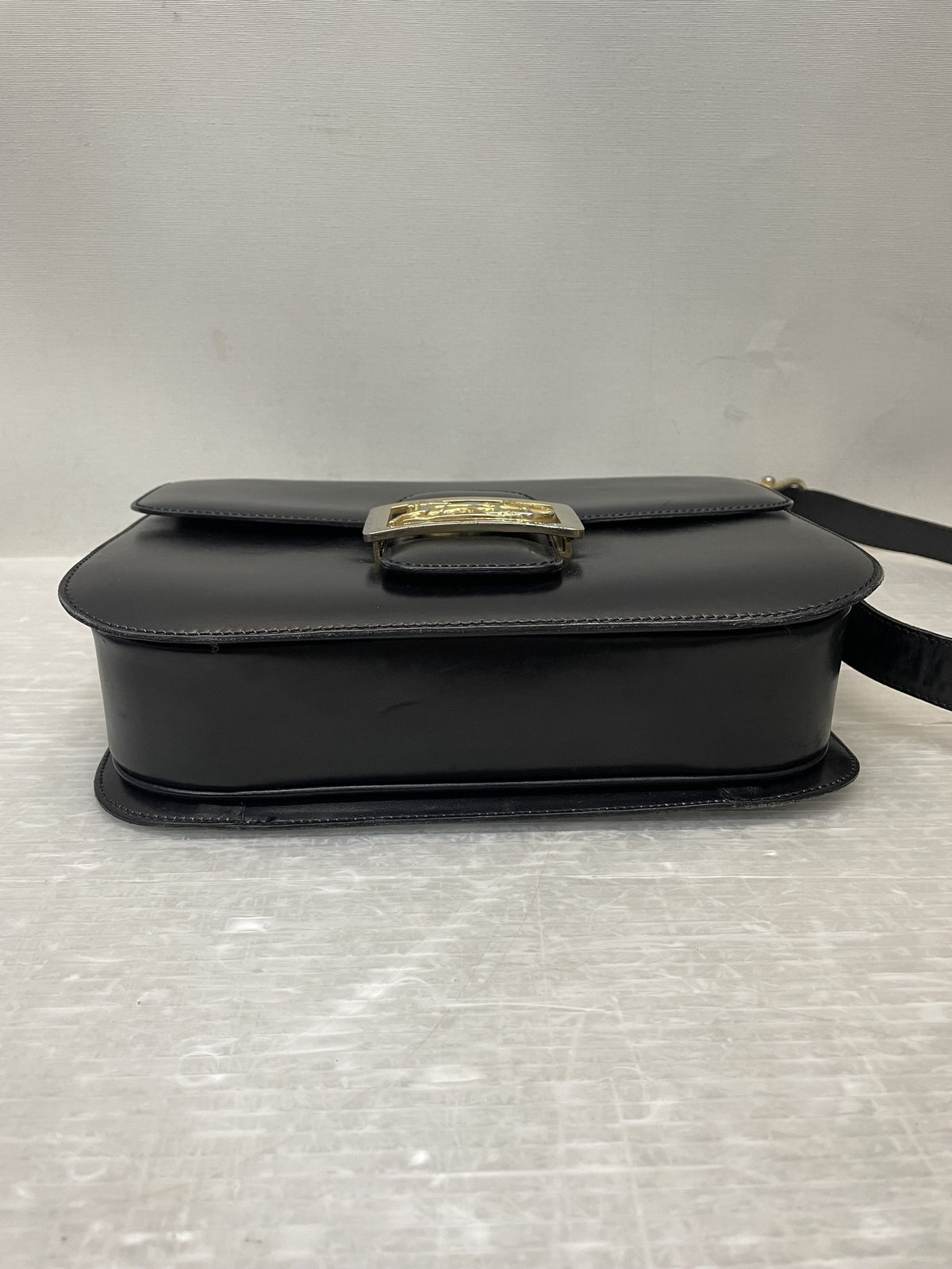 CELINE DIFFUSION 馬車金具 ショルダーバッグ ブラック