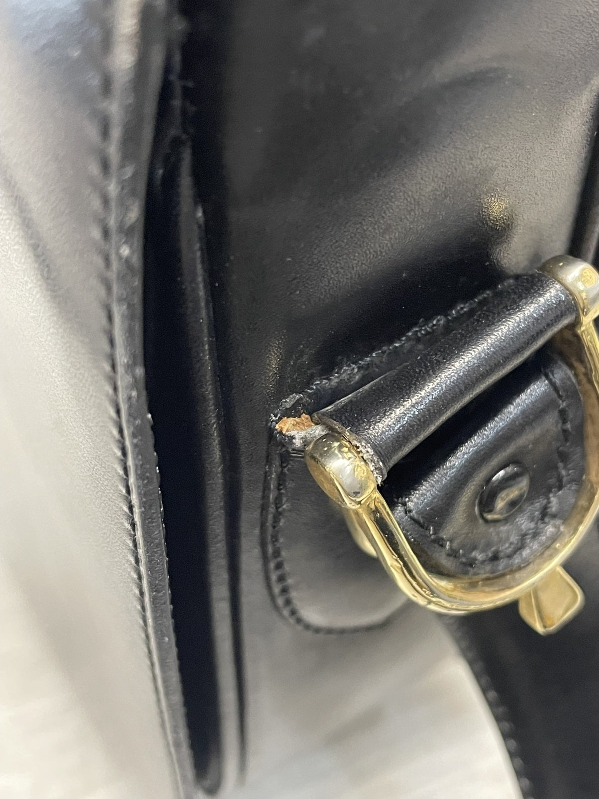 CELINE DIFFUSION 馬車金具 ショルダーバッグ ブラック