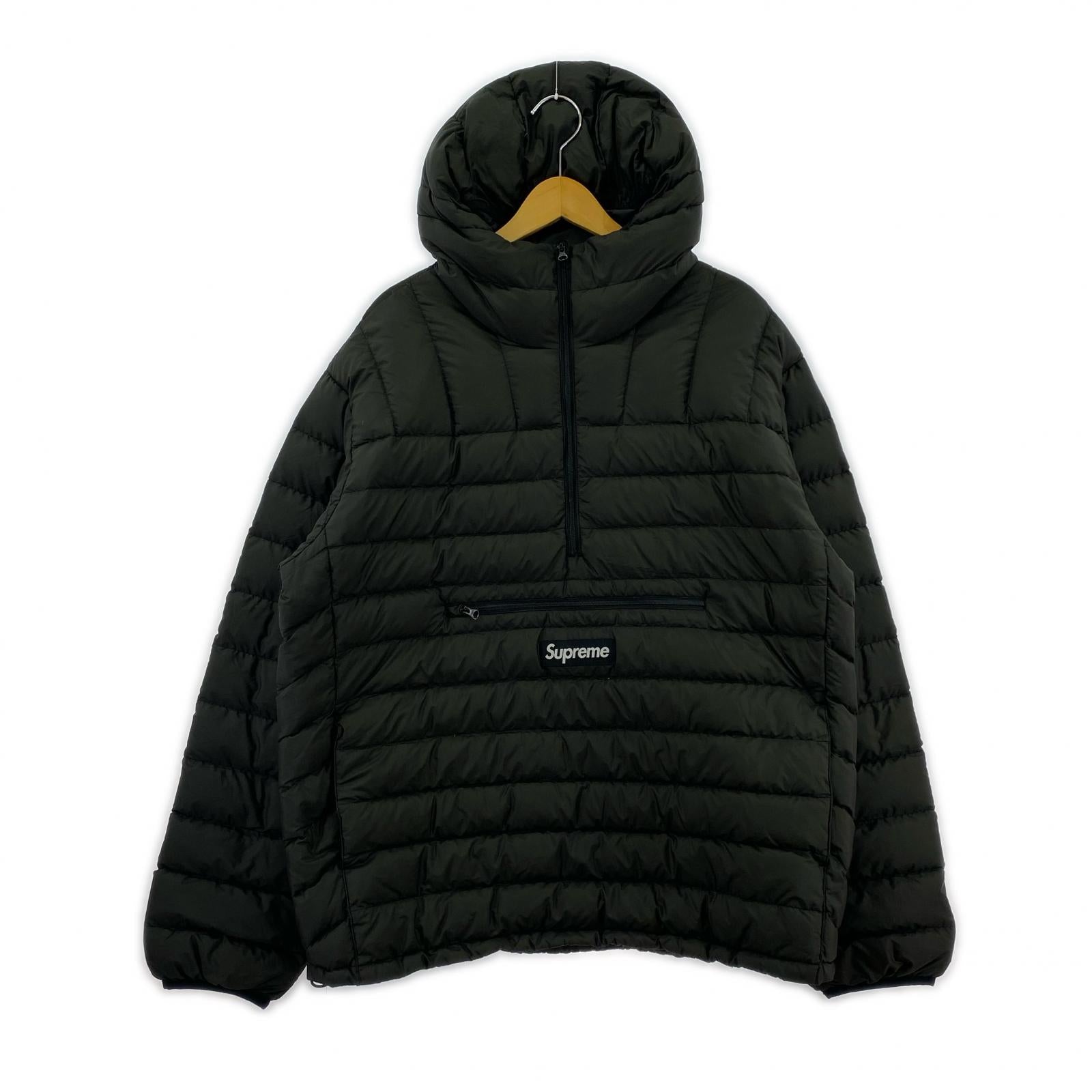 ダウンジャケット 21AW Micro Down Half Zip Hooded Pullover L ブラック
