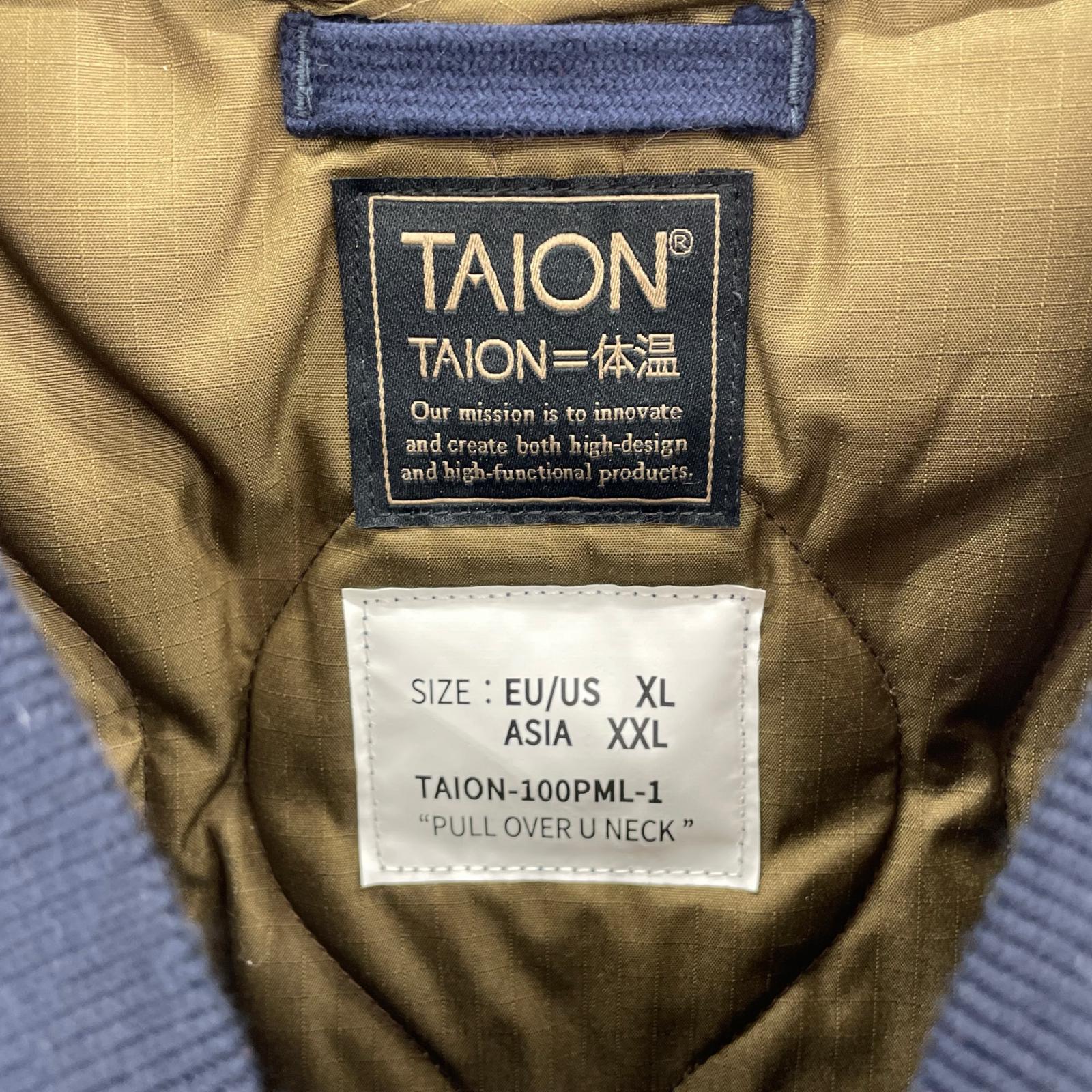 その他アウター TAION PULL OVER U-NECK TAION100ML-1 紺 (XXL) LL ネイビー