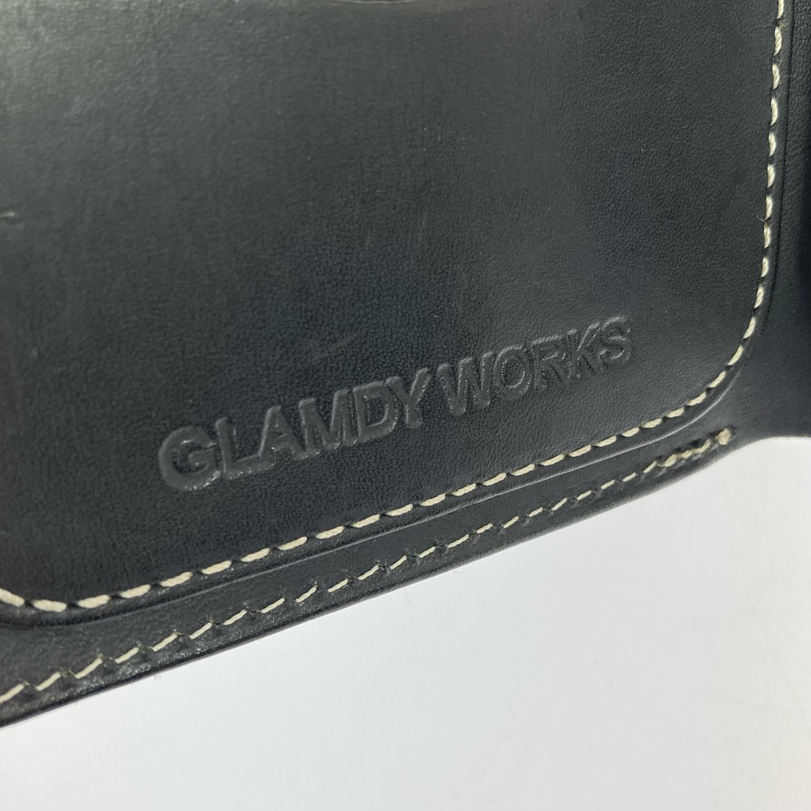 コンパクトウォレット GLAMDYWORKS パイソン レザー ブラック
