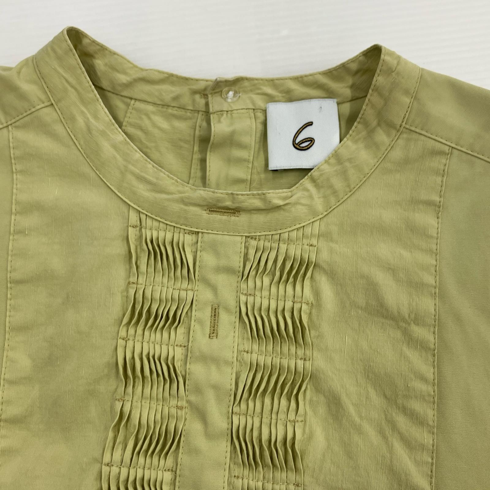 長袖Ｔシャツ PIN TUCK SHIRT/イエロー 36 グリーン