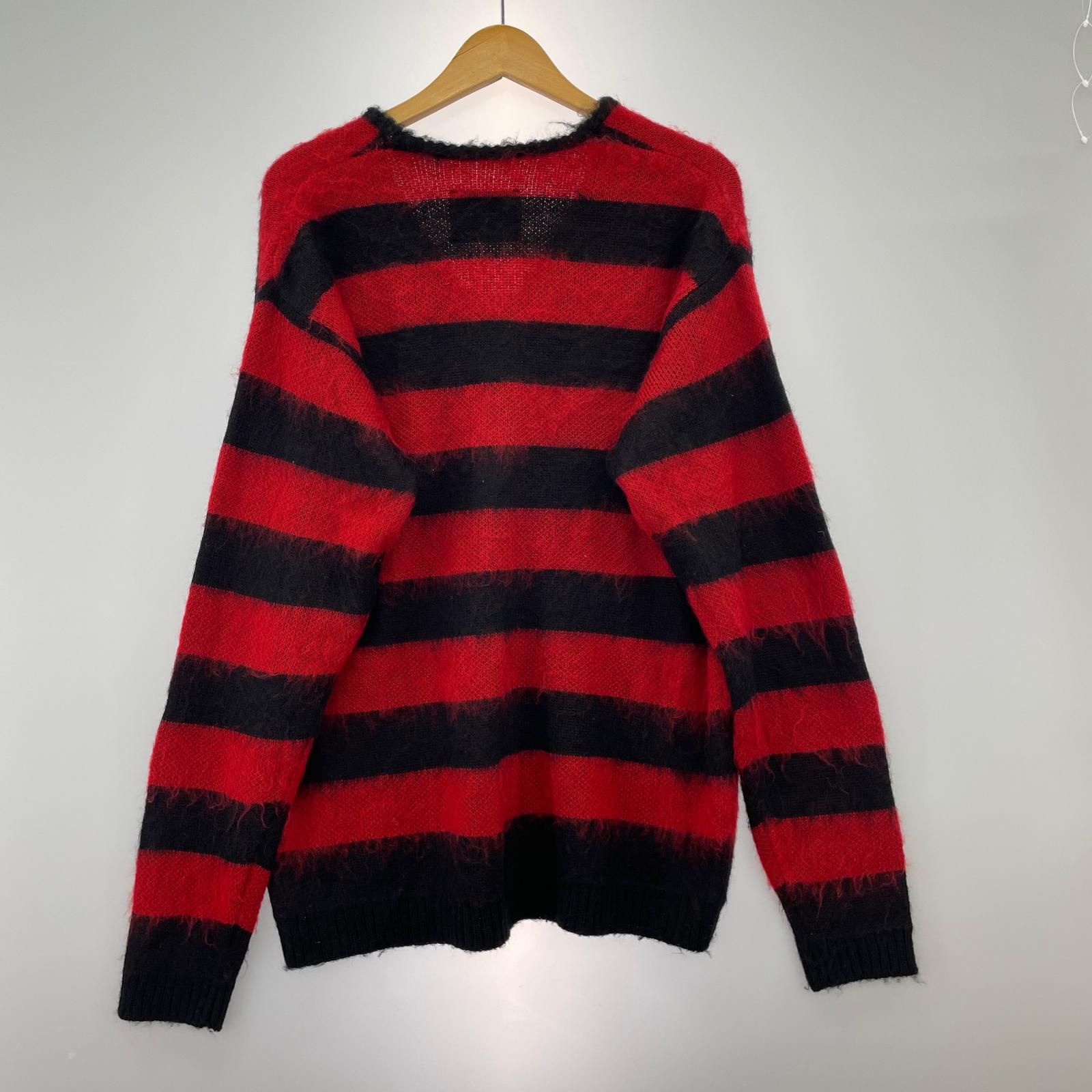 ニット Penneys シャギーニットカーディガン RED×BLK M