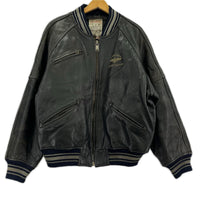 レザージャケット Leather Stadium Jacket S S ブラック