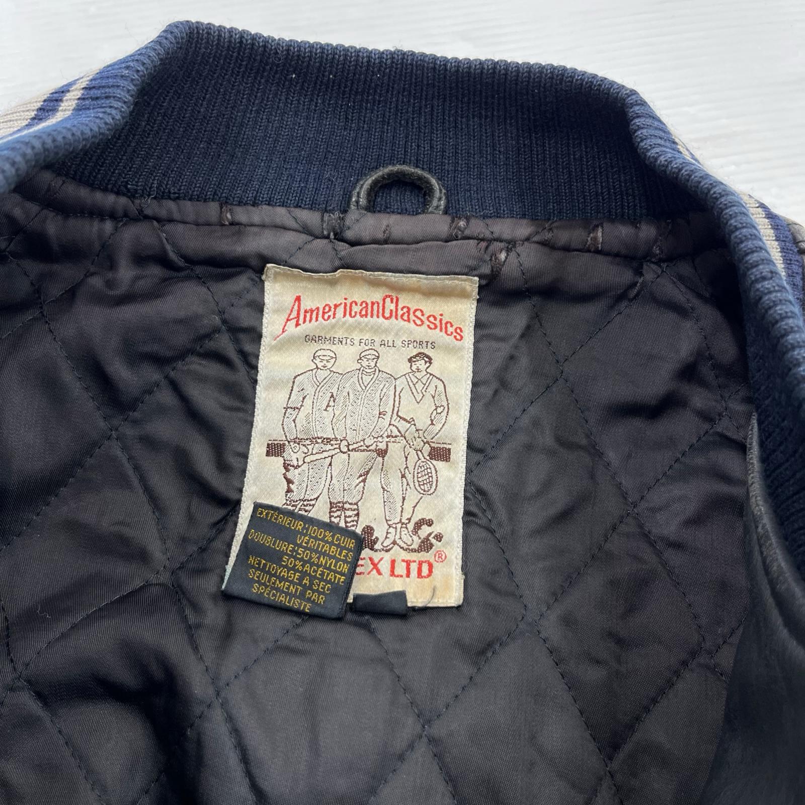 レザージャケット Leather Stadium Jacket S S ブラック