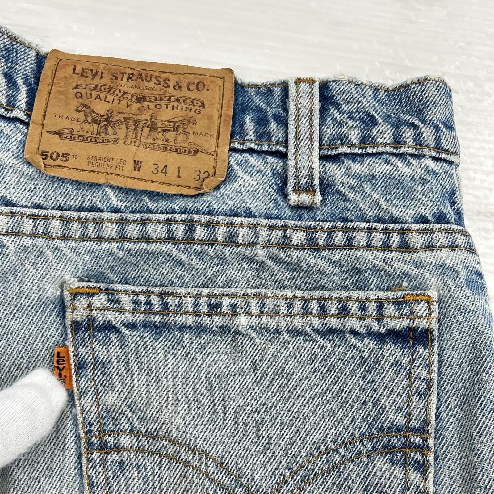 デニムパンツ Levi's ﾃﾞﾆﾑﾊﾟﾝﾂ 505 ﾎﾞﾀﾝ裏554 (W34L32) 34 ブルー