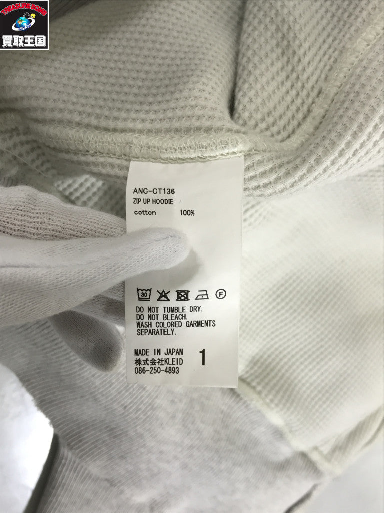 パーカー 25AW ZIP UP HOODIE(HEATHER WHITE) 1