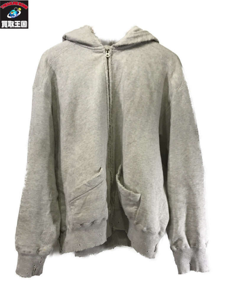 パーカー 25AW ZIP UP HOODIE(HEATHER WHITE) 1
