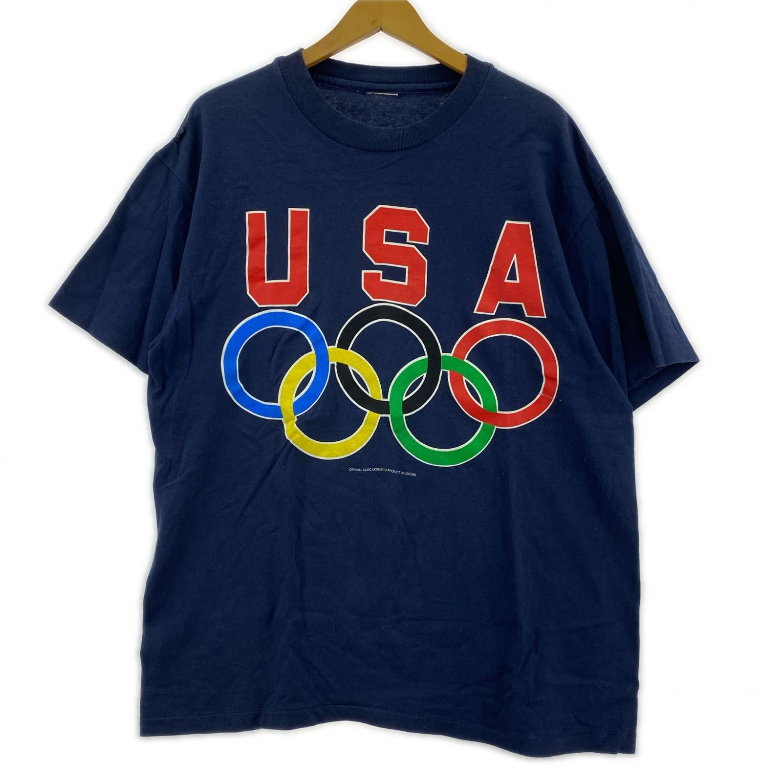 半袖Ｔシャツ 90s USA オリンピック ネイビー