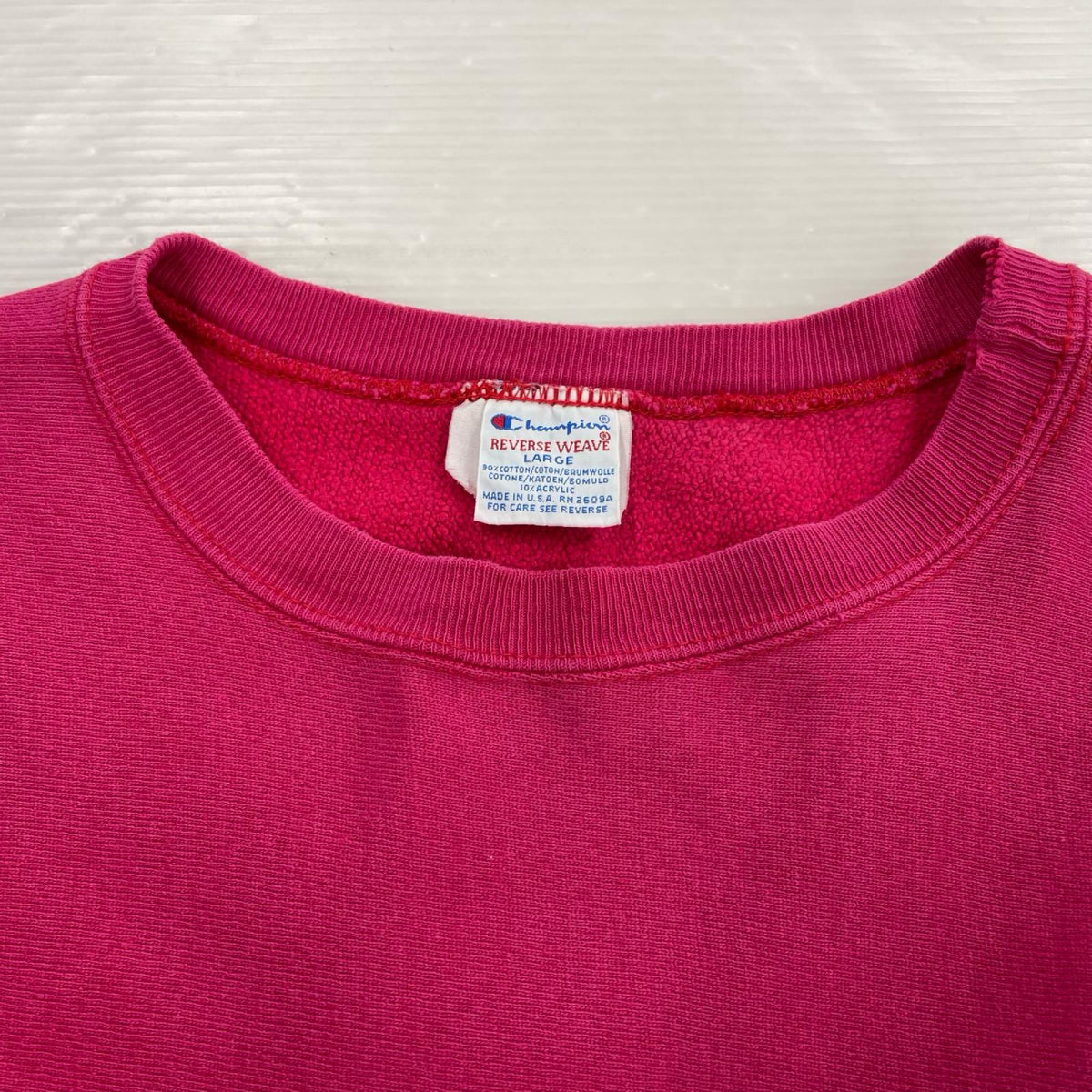 スウェット REVERS WEAVE 90s ﾋﾟﾝｸ（L） L ピンク