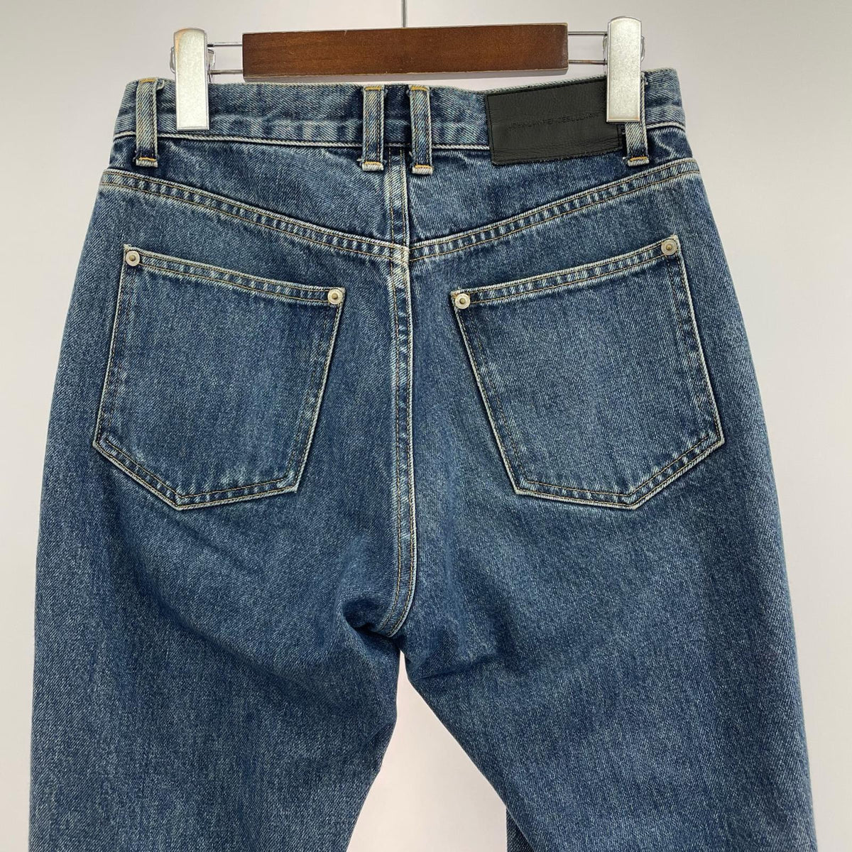 デニムパンツ 2C023-0320-50 Washed Denim Zipped Pants S ブルー