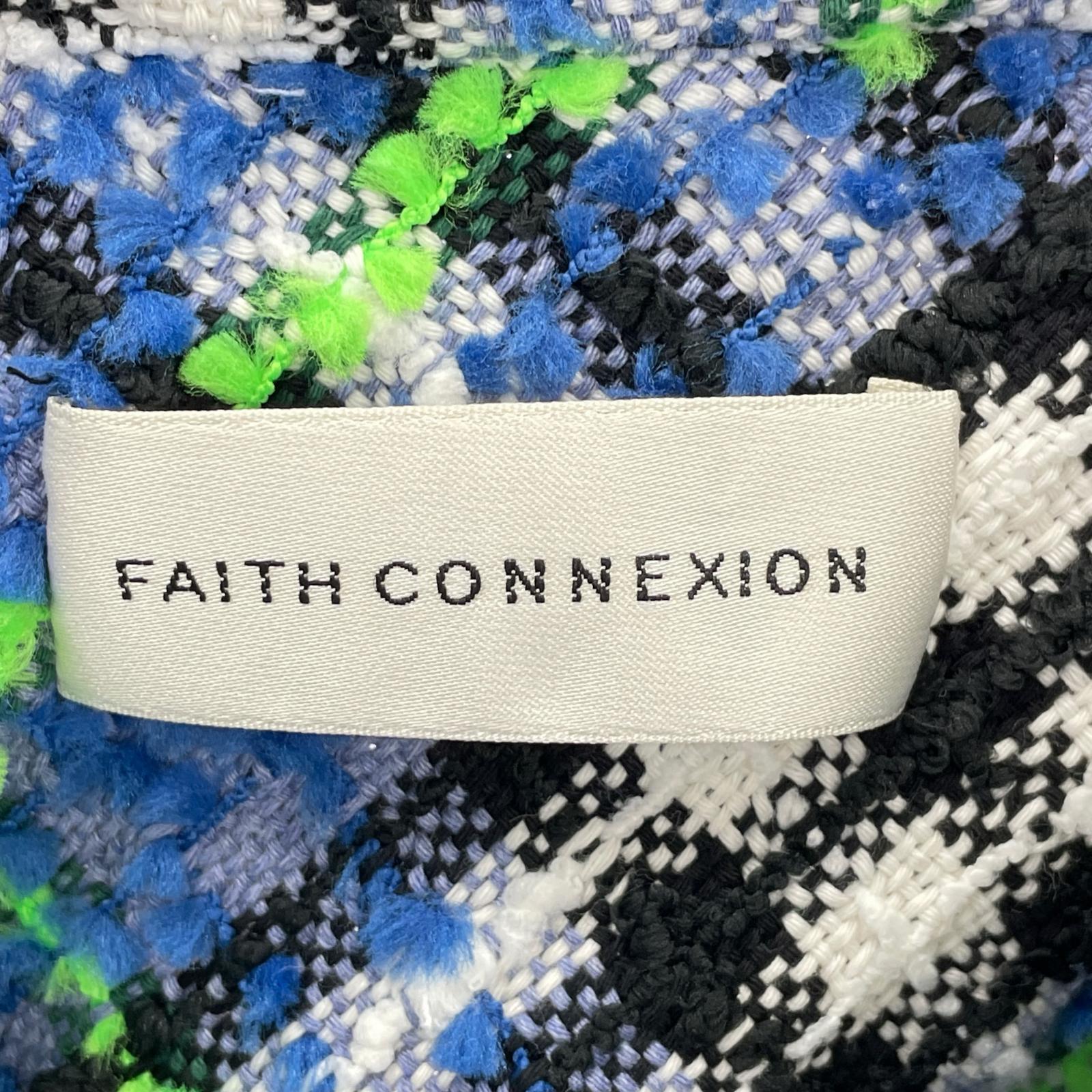 長袖シャツ .FAITH CONNEXION ファンシーヤーンツイードシャツ 青 EMW21244 (L) L ブルー