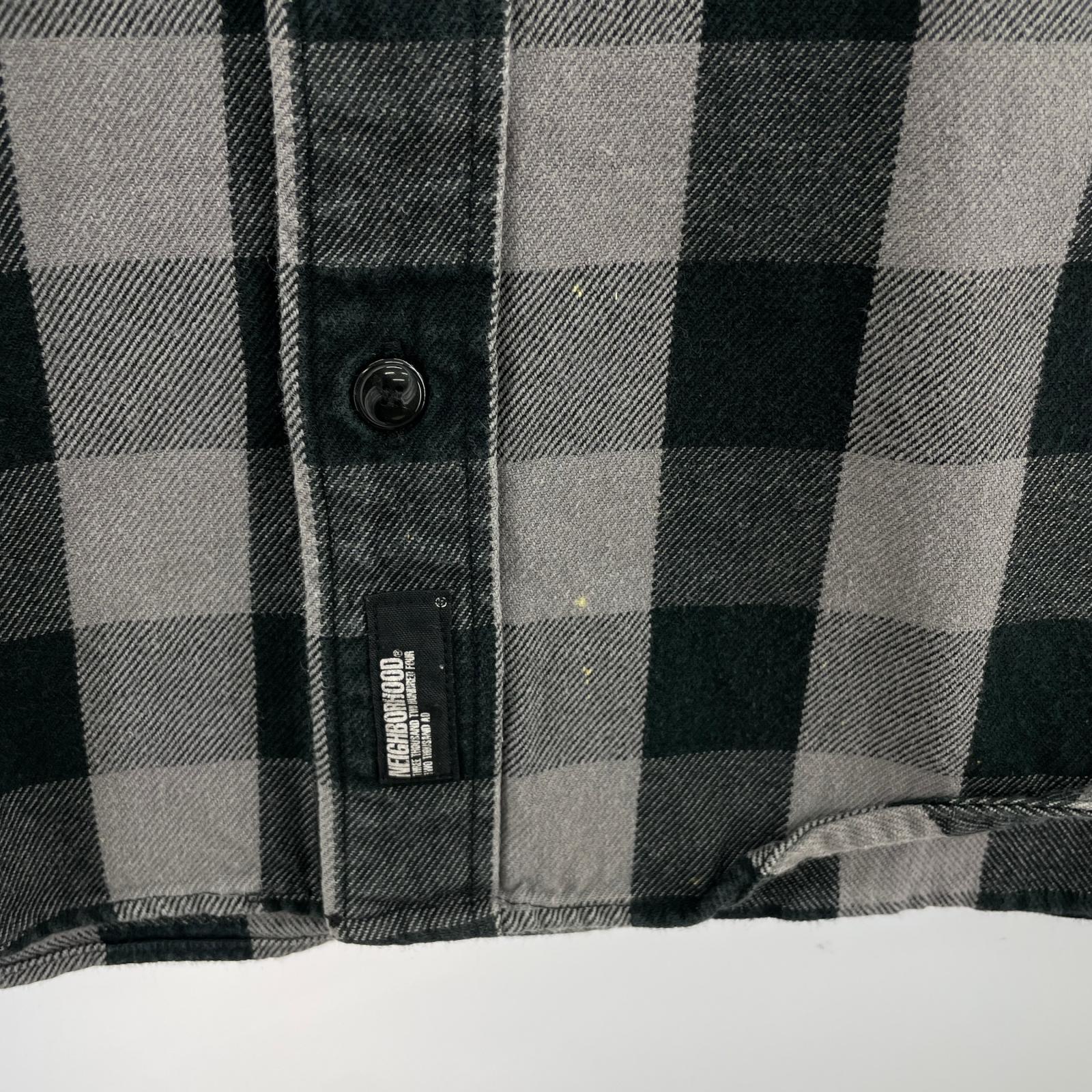 半袖シャツ NEIGHBORHOOD 03年 チェックシャツ DCNH-SH-07 黒グレー (M) M