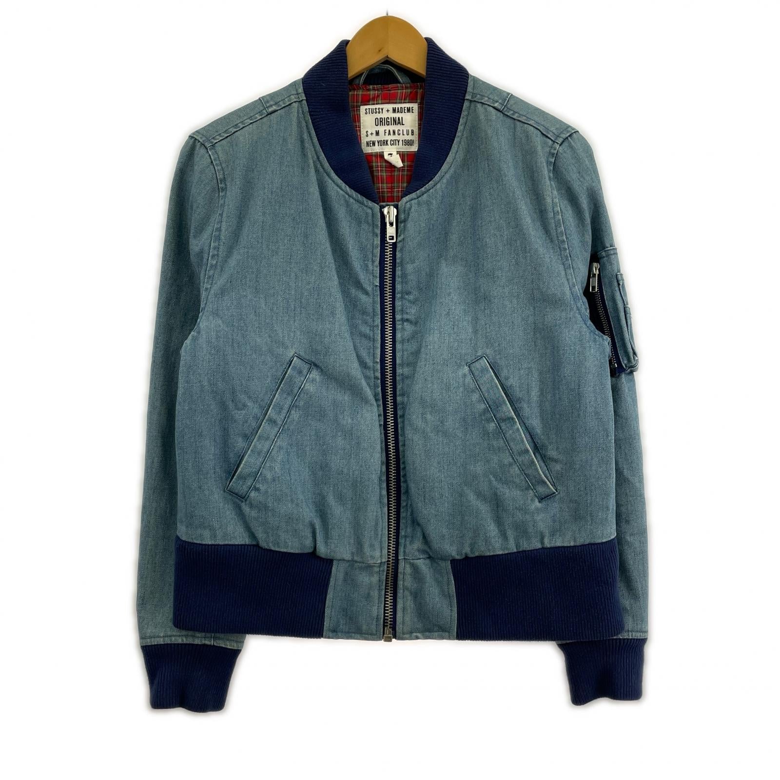 ブルゾン 00s STUSSY MADEME デニムMA-1 (M) M