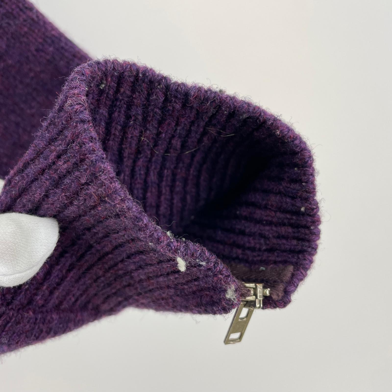 ニット 18AW 7G V-NECK KNIT パープル