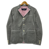 テーラードジャケット HOMME 裏地チェック SS SS グレー