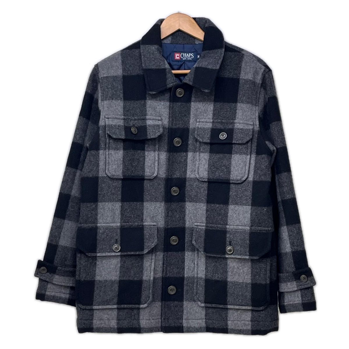 その他アウター CHAPS ﾊﾞｯﾌｧﾛｰﾁｪｯｸｳｰﾙｼﾞｬｹｯﾄ sizeM M