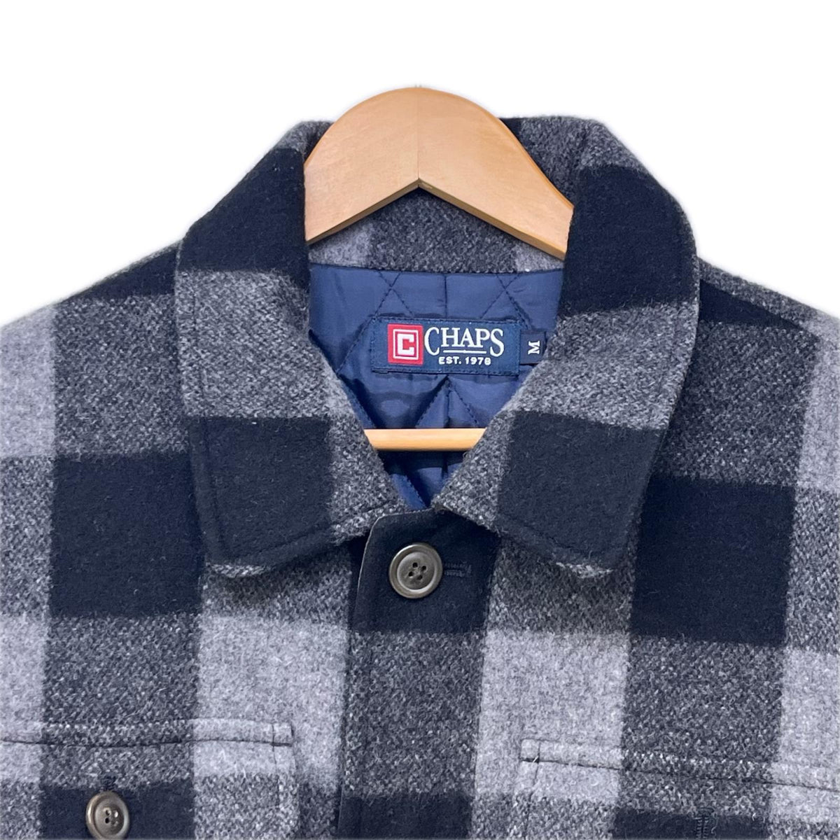 その他アウター CHAPS ﾊﾞｯﾌｧﾛｰﾁｪｯｸｳｰﾙｼﾞｬｹｯﾄ sizeM M