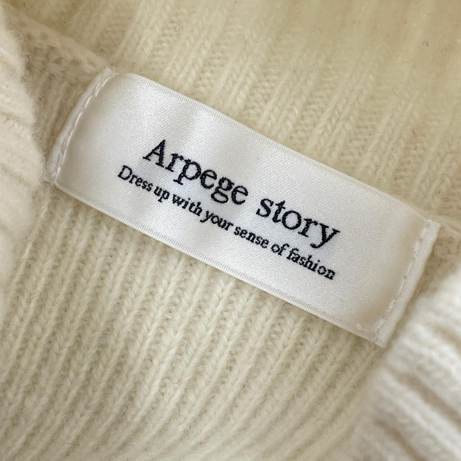 ニット story カシミヤ ハイネックニット 白 ホワイト