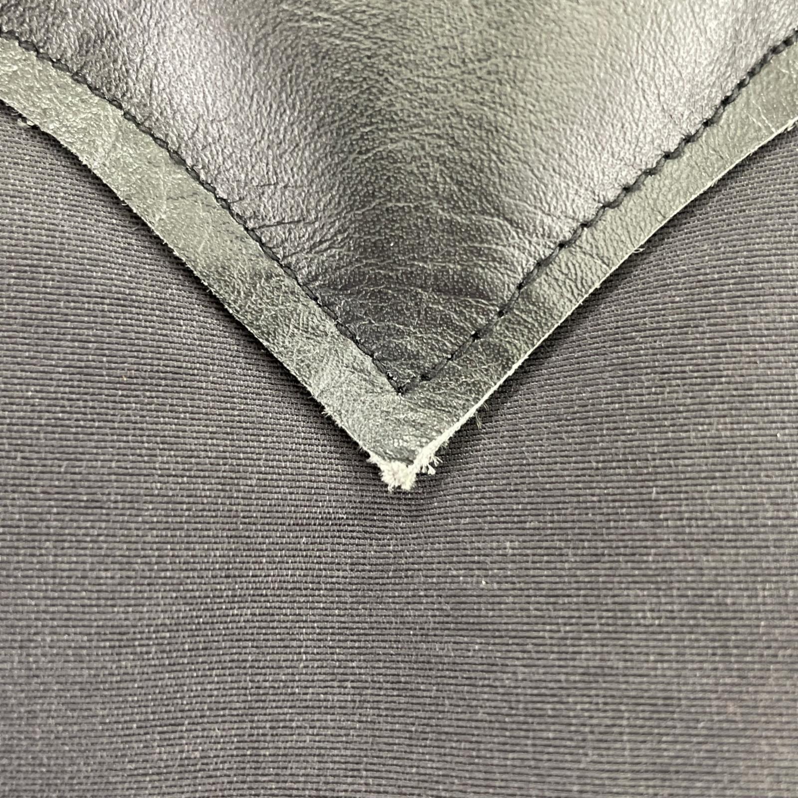 ダウンベスト N/C LEATHER YOKE DOWN VEST (L) 黒 L ブラック