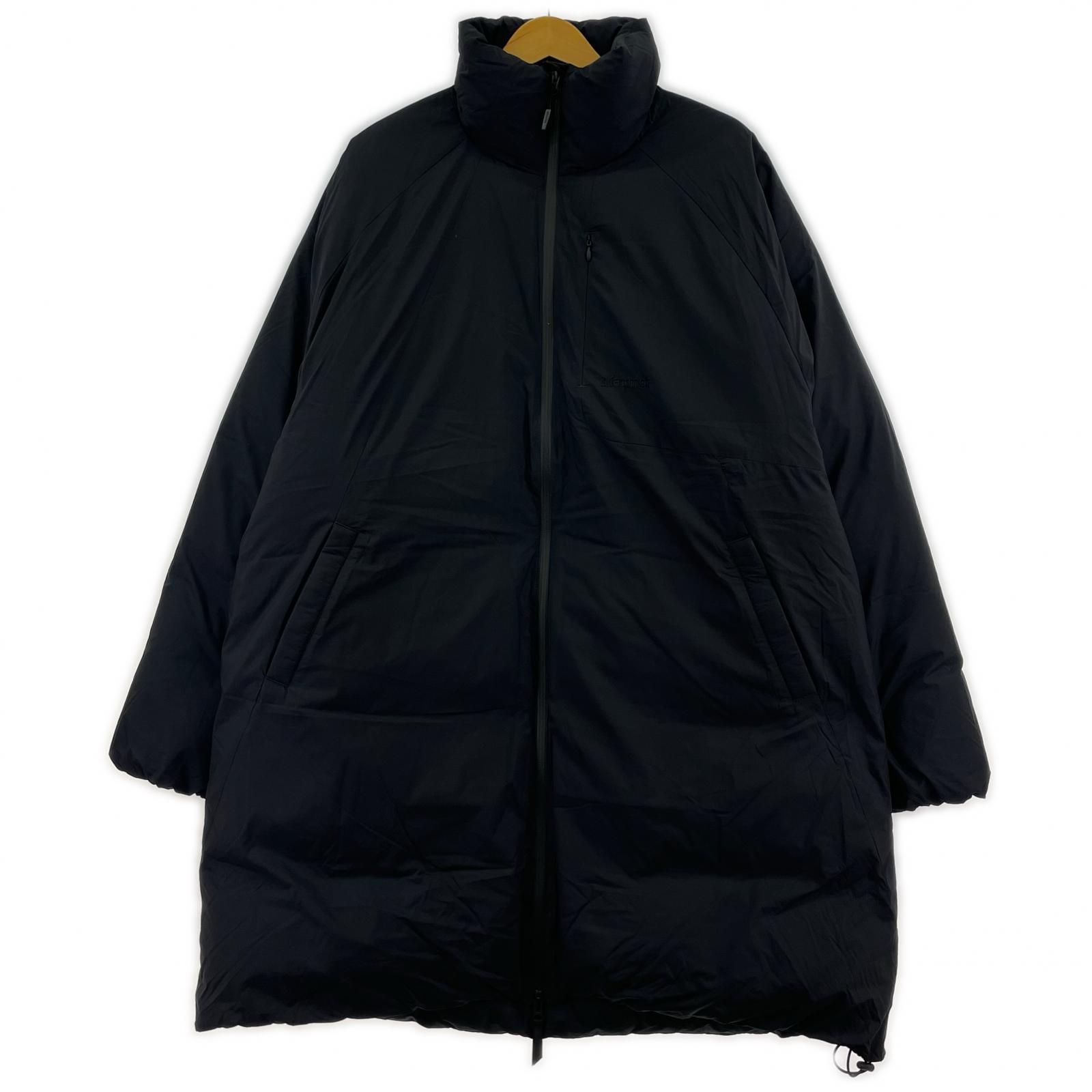 ダウンジャケット バーティカルロングダウンジャケット (XL) 黒 ブラック