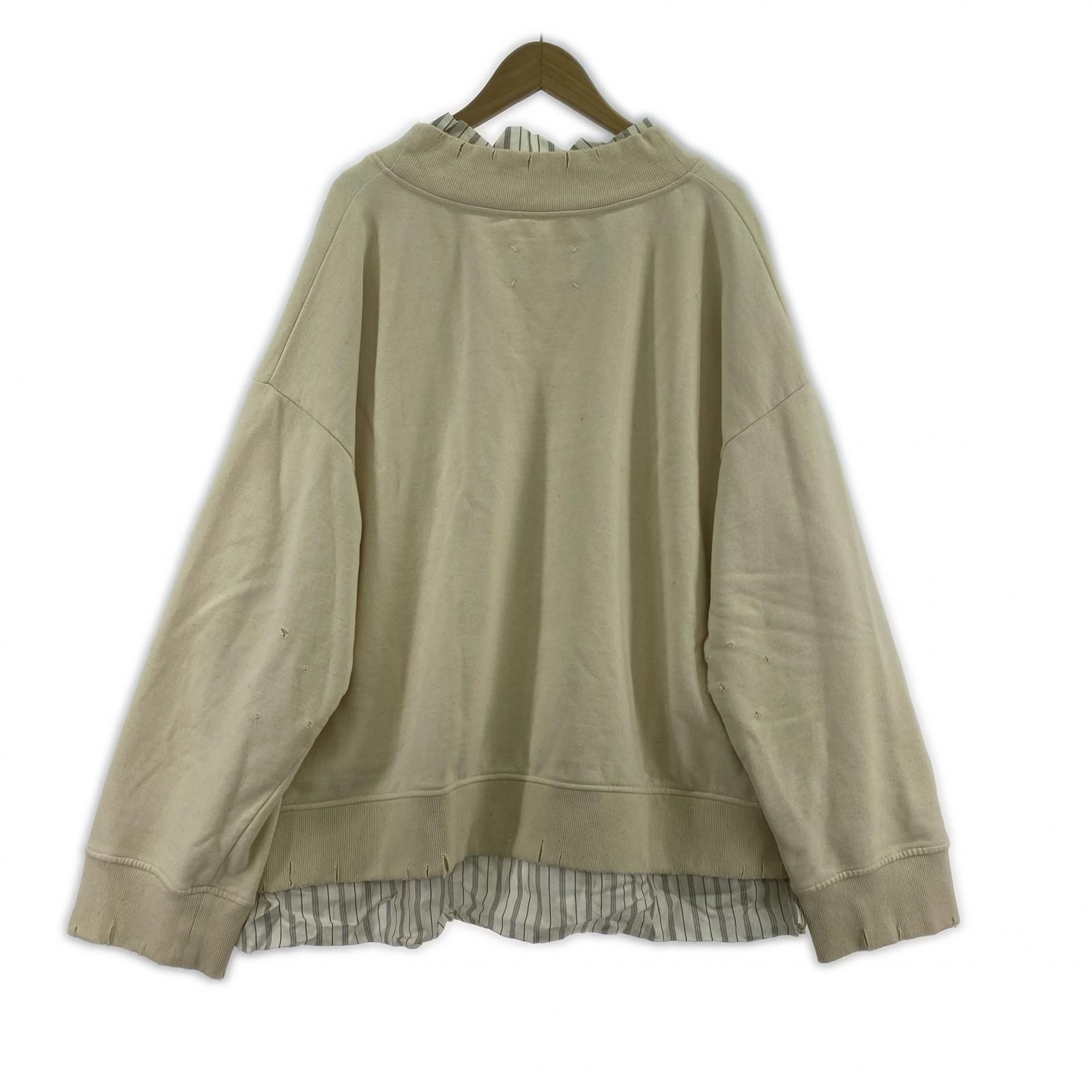 スウェット Vneck Lined Sweatshirt 21SS 46 ホワイト