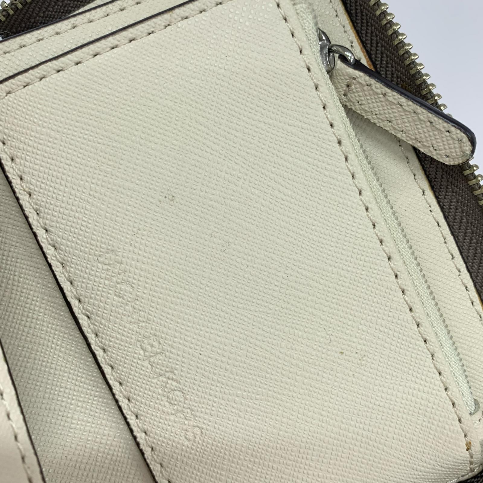 長財布 スタッズ WHT グレー