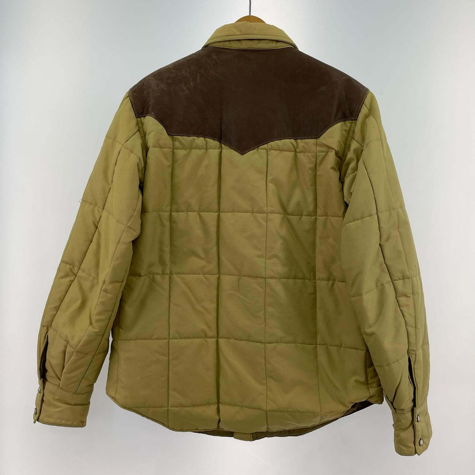 ジャケット レザーヨークダウン M ベージュ