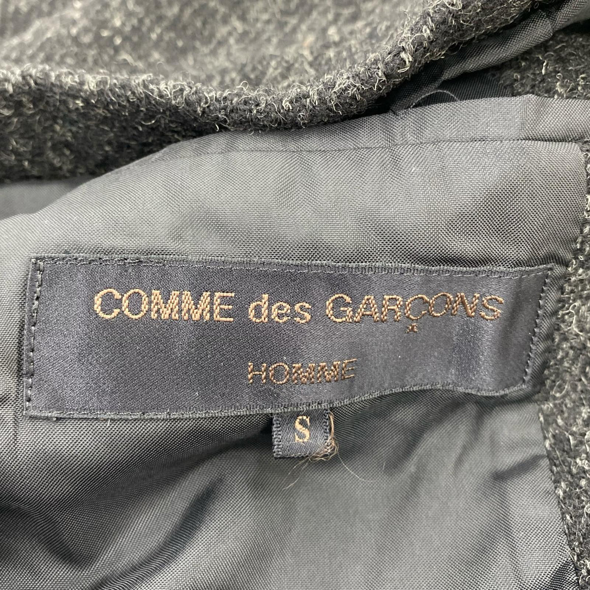 ジャケット COMME des GARCONS HOMME 80s デカオム ツイードジャケット S グレー S グレー