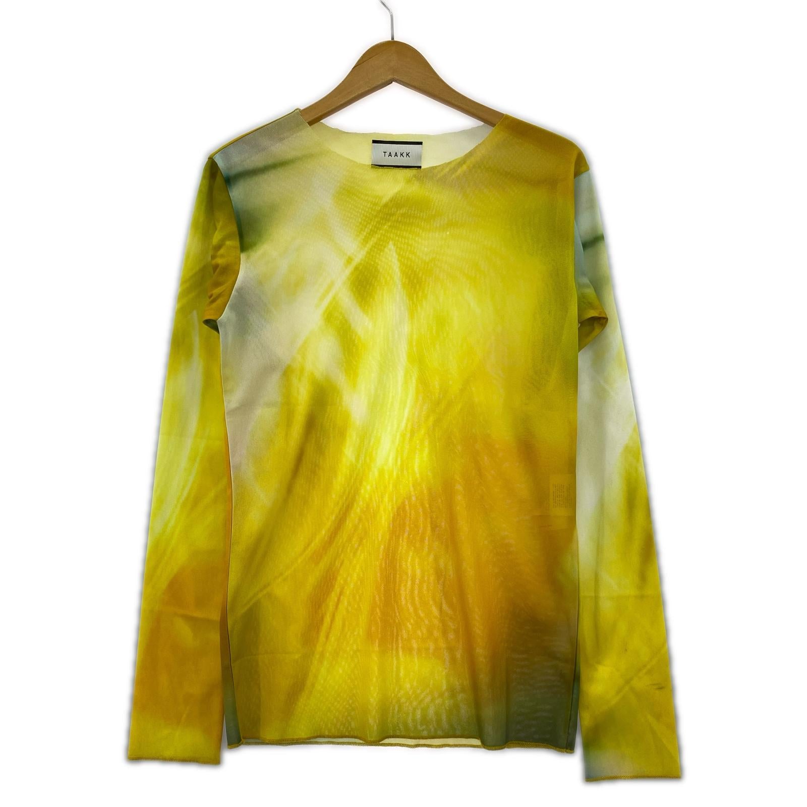 その他トップス 22AW/"TULLE" HIGH NECK TULLE T-SHIRTS 2 イエロー