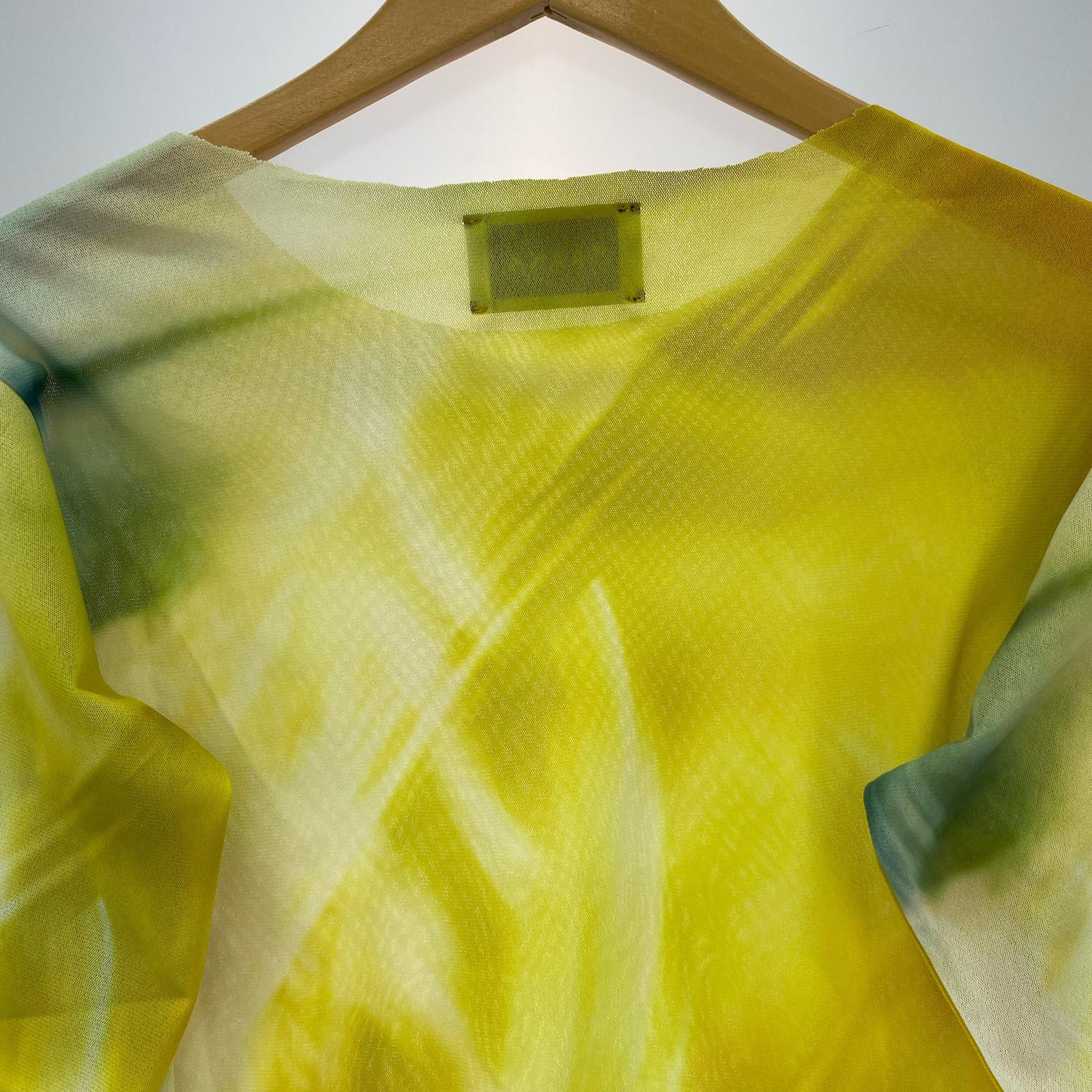 その他トップス 22AW/"TULLE" HIGH NECK TULLE T-SHIRTS 2 イエロー