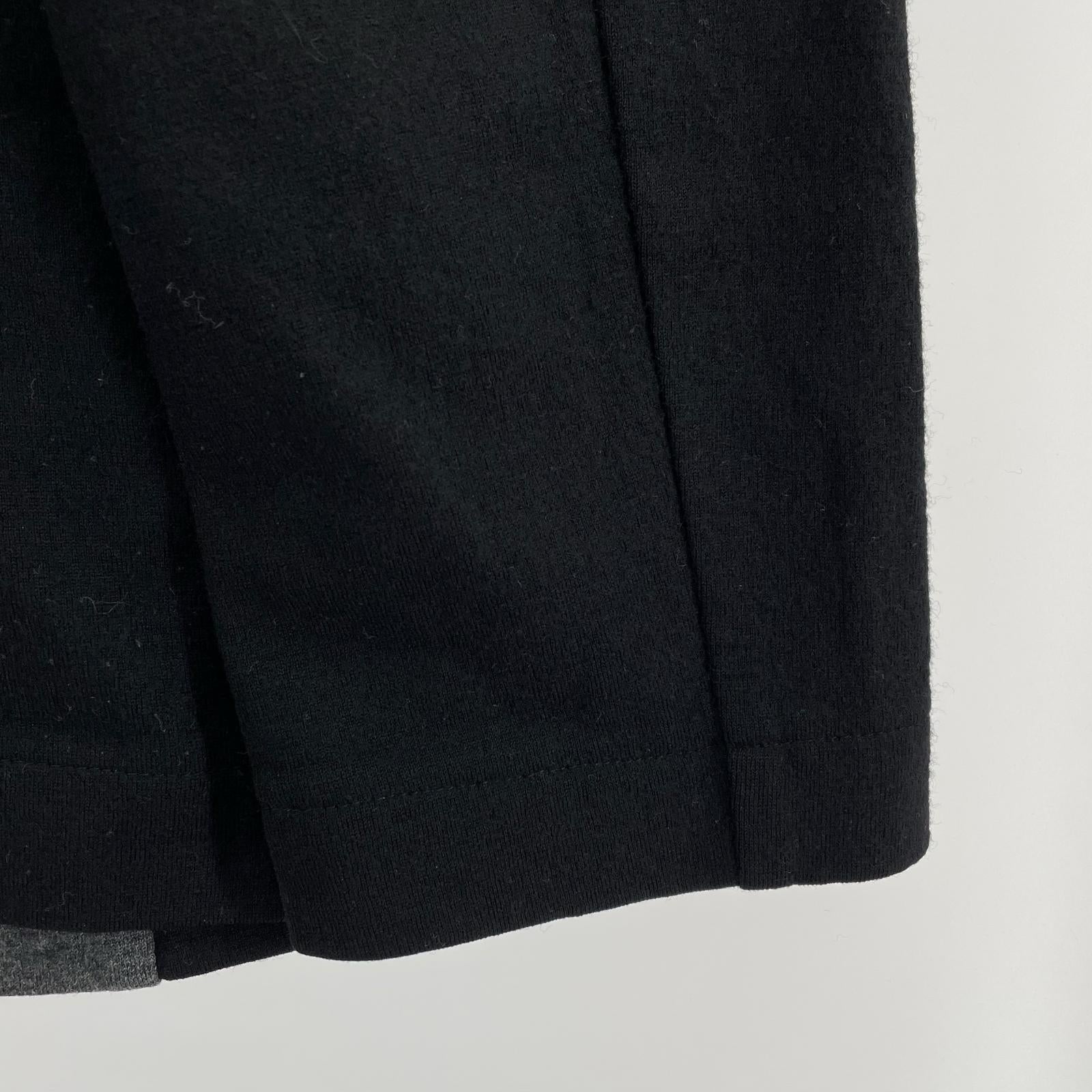 長袖シャツ 90s 切り替え　ウールシャツ　BLK＆GRY