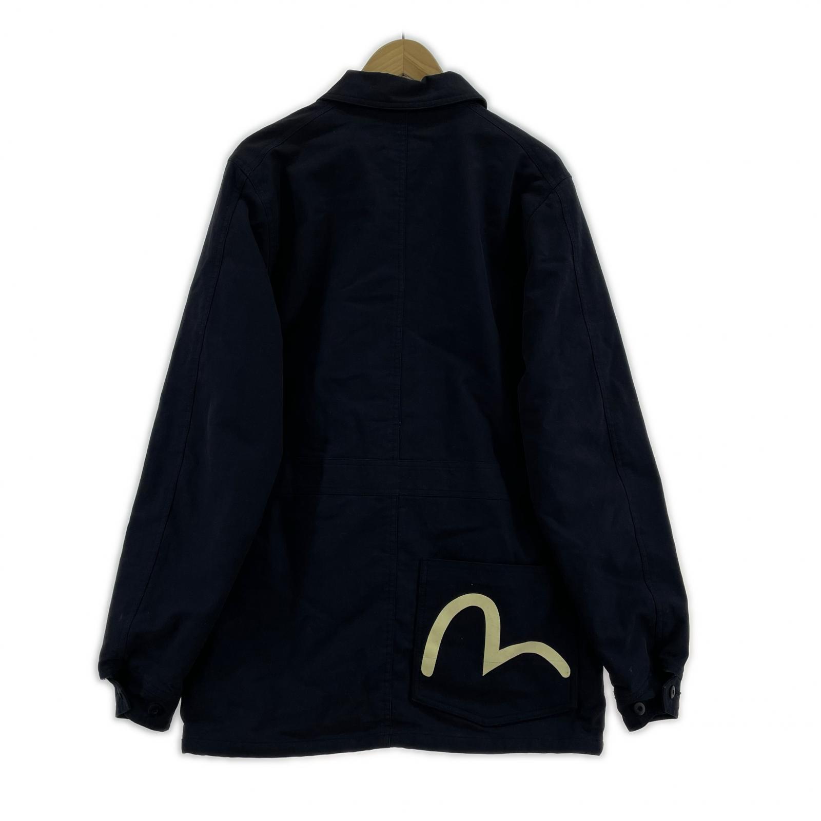 ジャケット カモメプリント　カバーオール　Ｌ L ネイビー