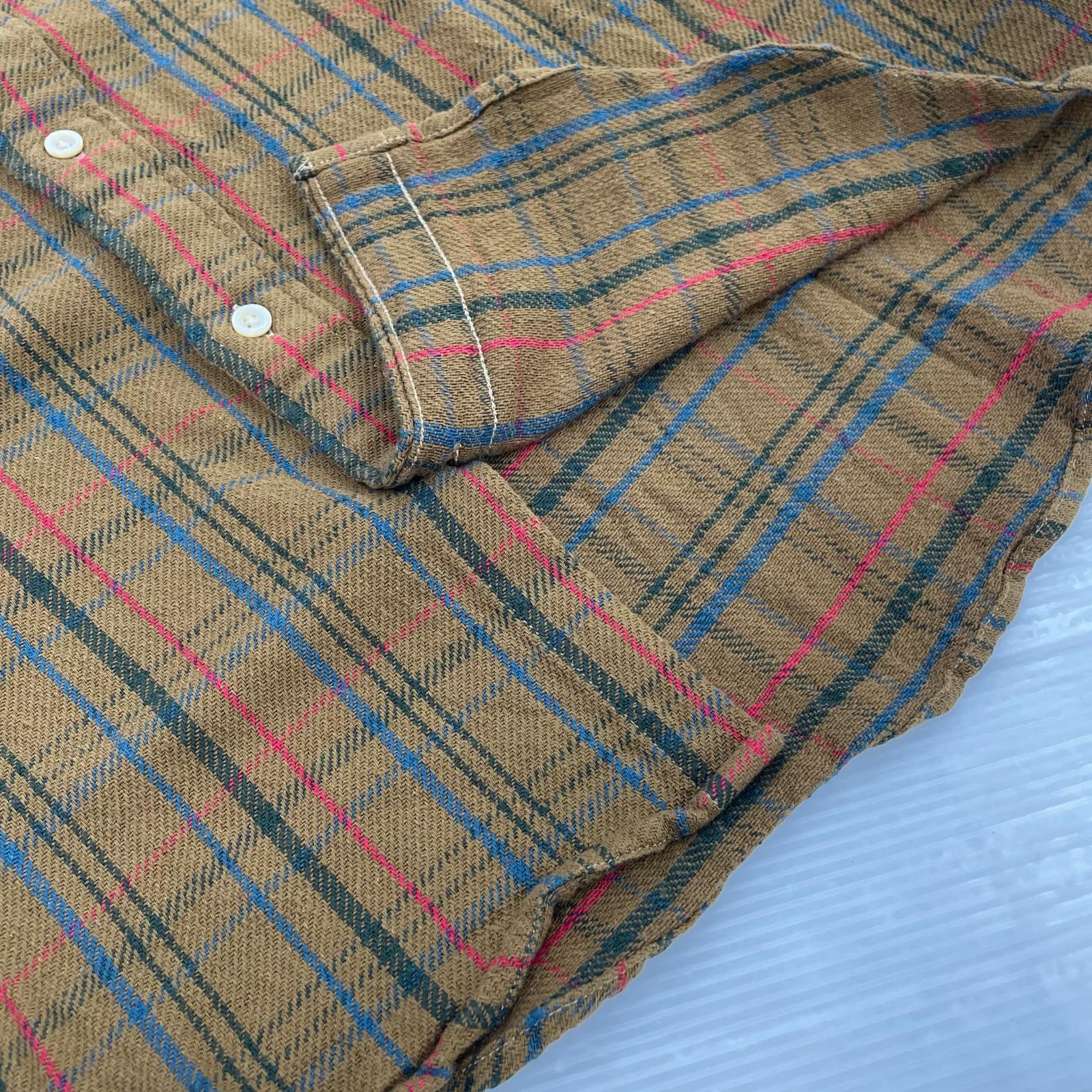 長袖シャツ LVC　ウエスタンチェックシャツ　茶（M） M