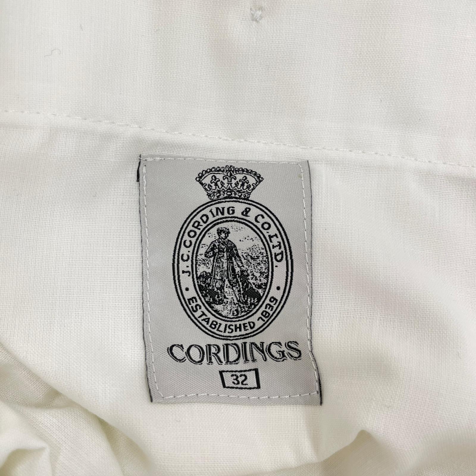 パンツ CORDINGS テーパードパンツ 白 32 ホワイト